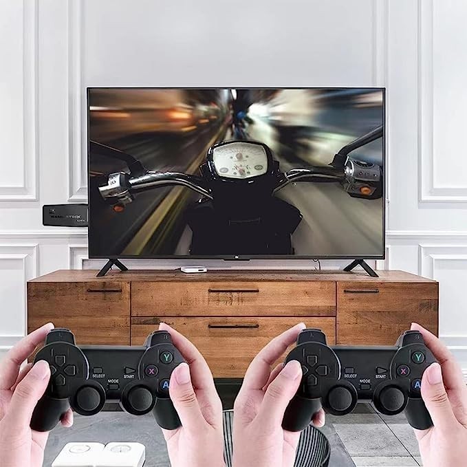 M8 Game Console Built-In 20000 + 64GB Two-Person Wireless Controller 2.4G Stick