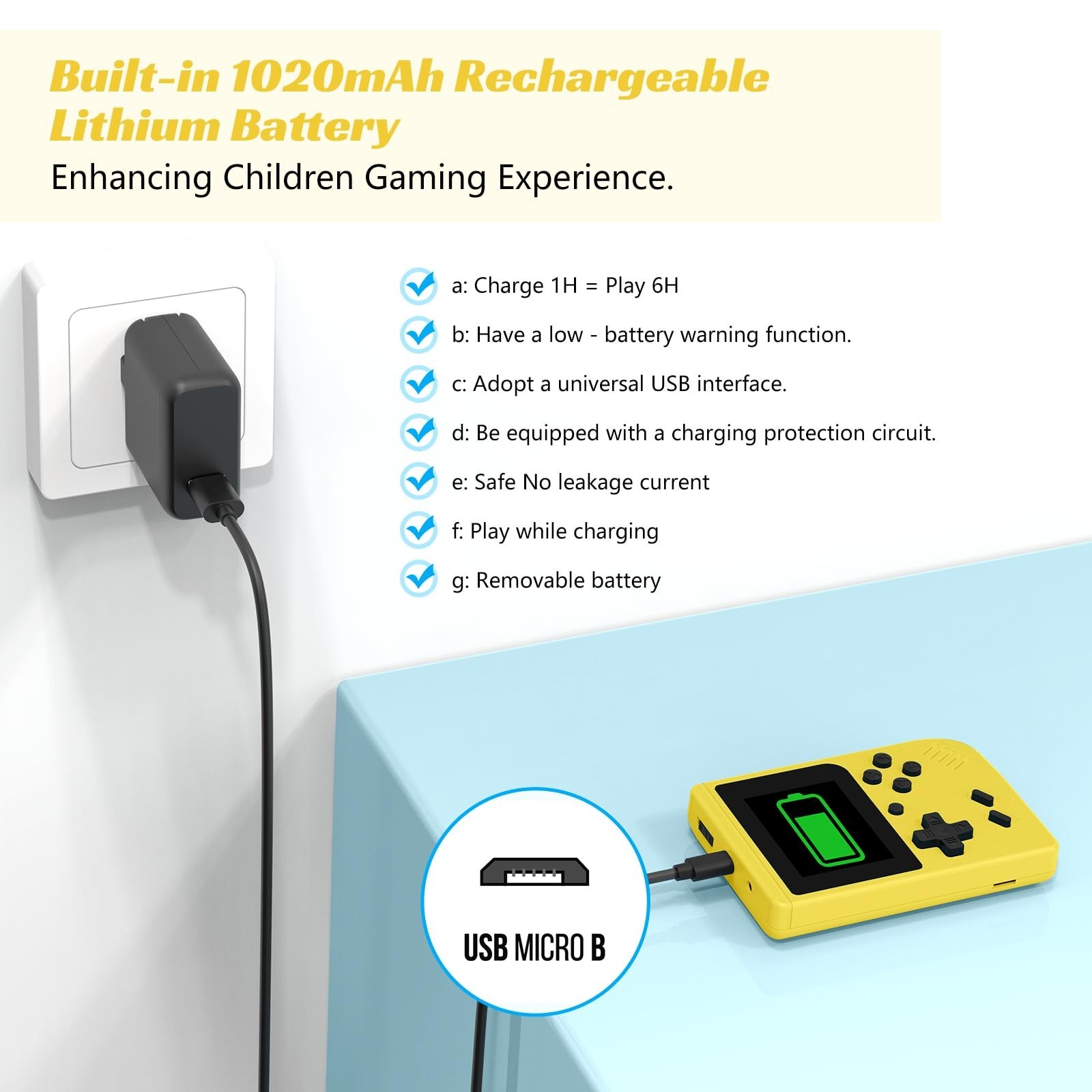 Retro Handheld Game Console – 400 Built-in Games, Mini Portable Player, 3″ IPS S