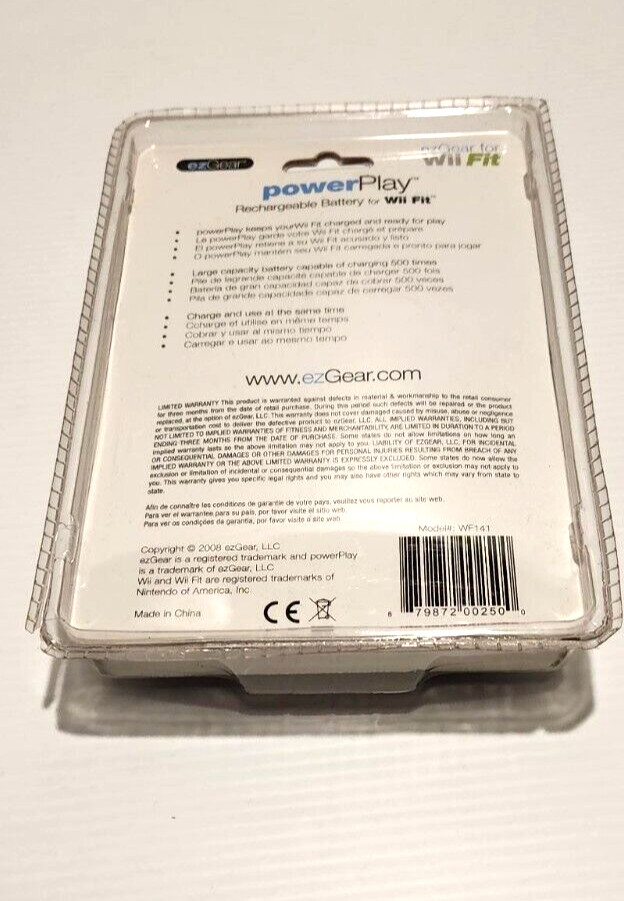ezGear For Wii Fit Powerplay Rechargeable Battery 5000mAh #WF141