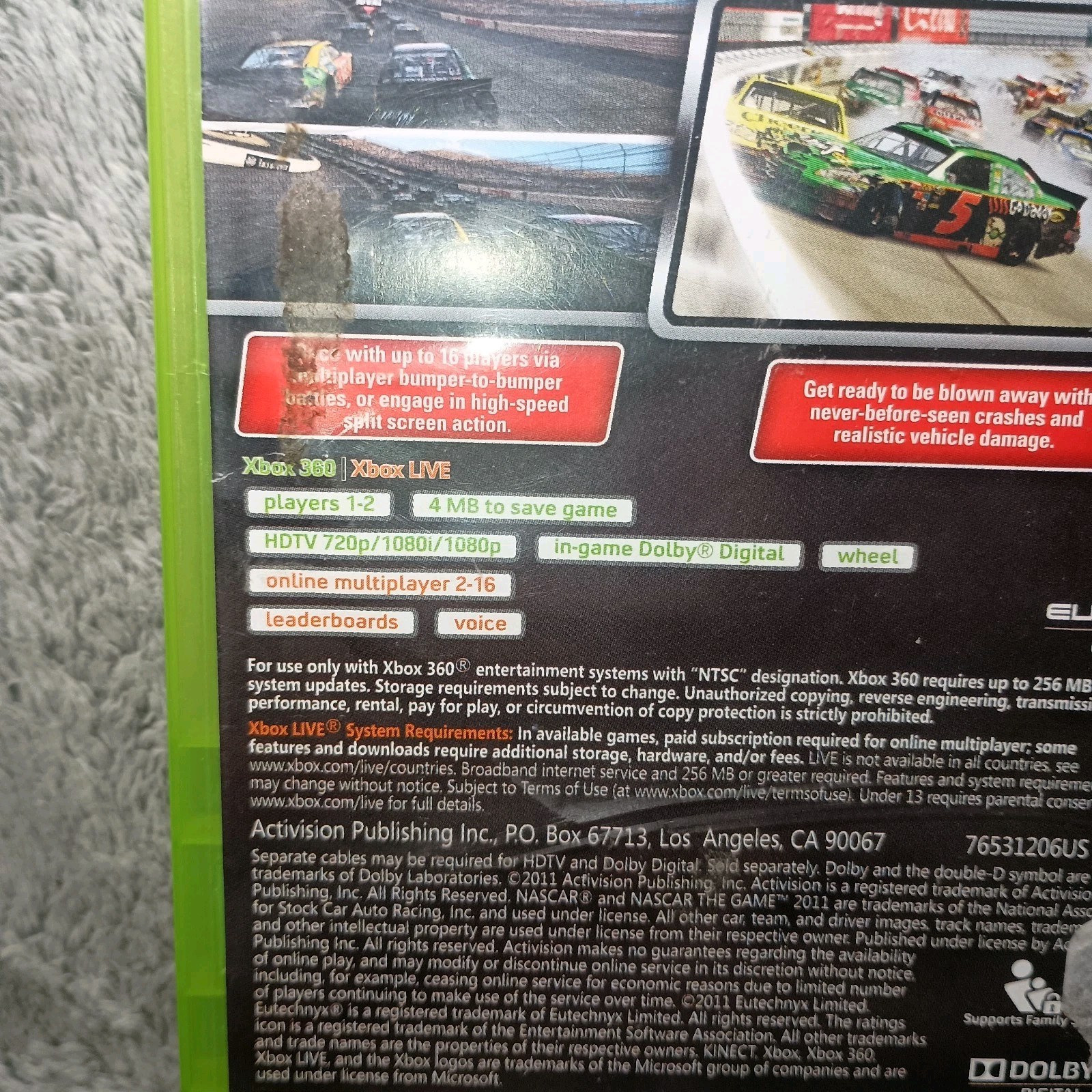 NASCAR The Game 2011 Xbox 360 – Complete In Box W/ Manual CIB Tested Video Game