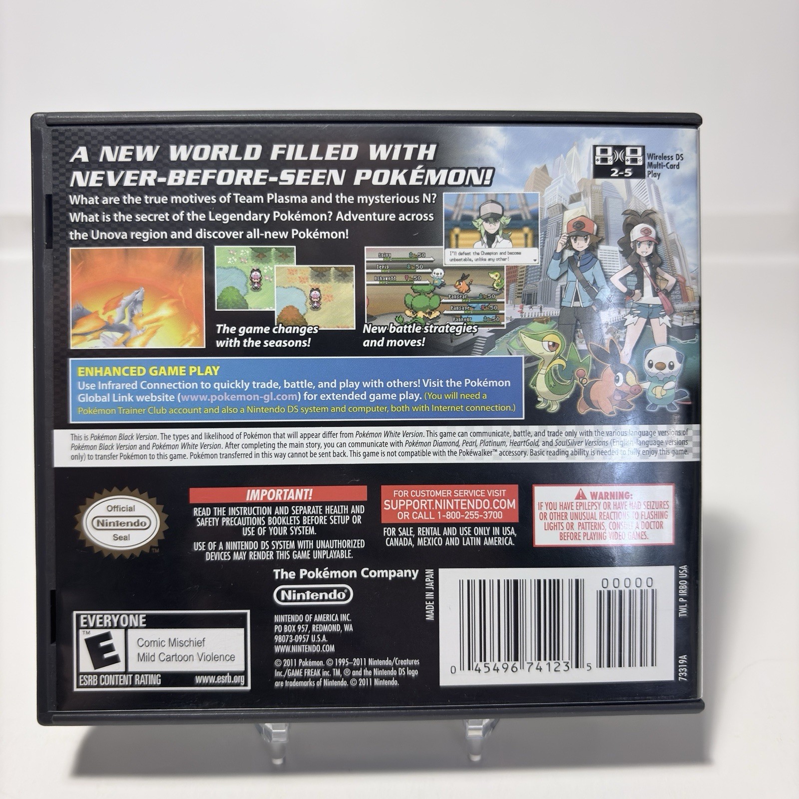 Pokemon Black Version Nintendo DS Complete CIB Tested Authentic Clean
