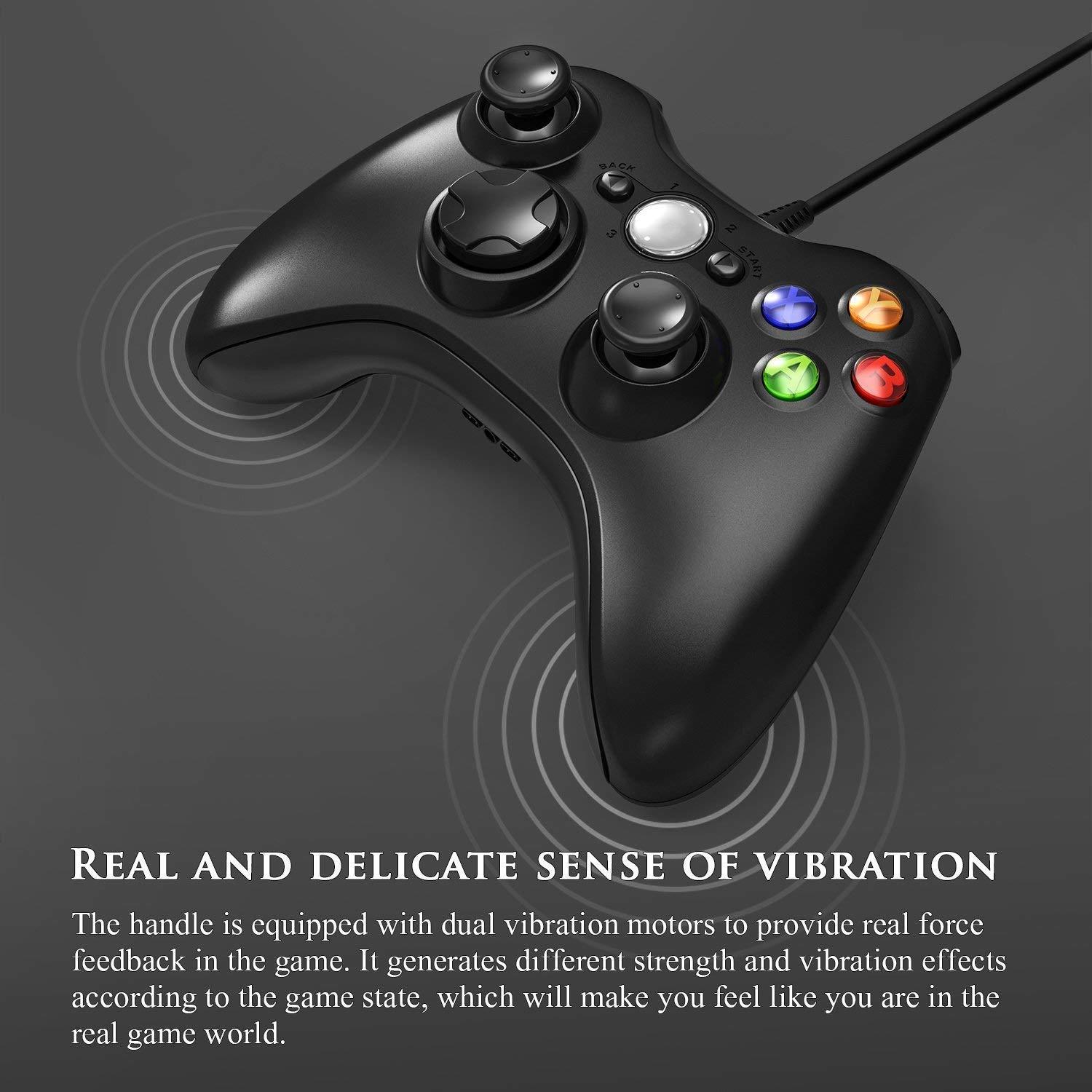 USB Wired/Wireless Gaming Controller Joystick for Microsoft Xbox 360/ PC Windows