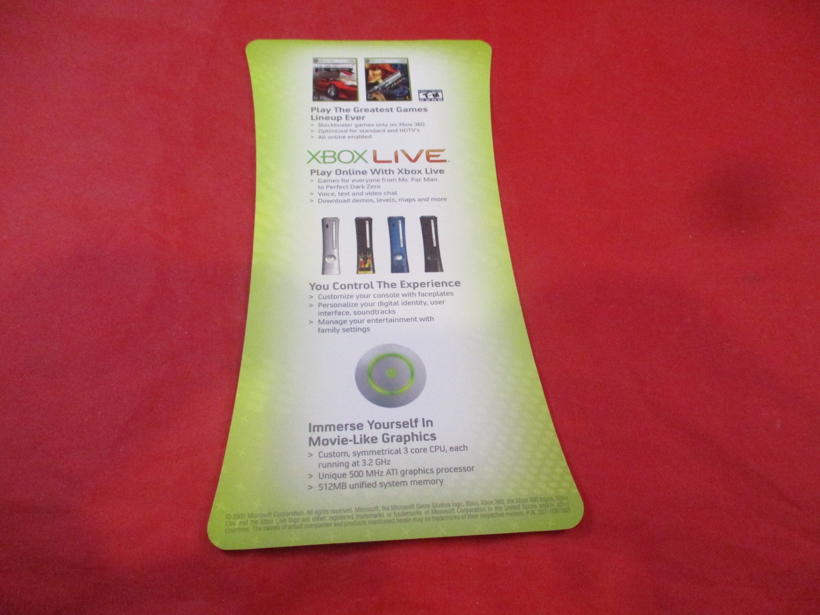 Xbox 360 Console System “The Future of Gaming” Promo Ad Flyer Perfect Dark PGR 3