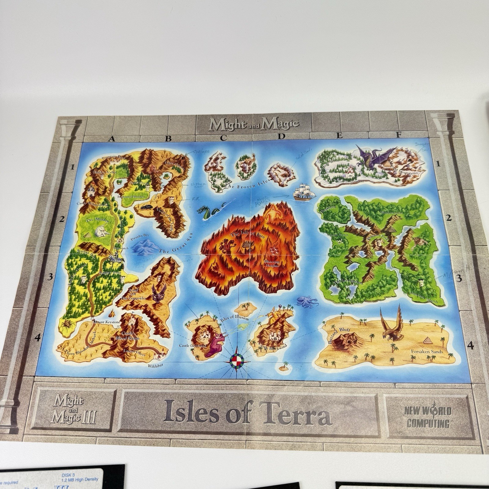 MIGHT AND MAGIC III 3: Isles of Terra IBM/PC GAME Complete In Box, Floppy Discs