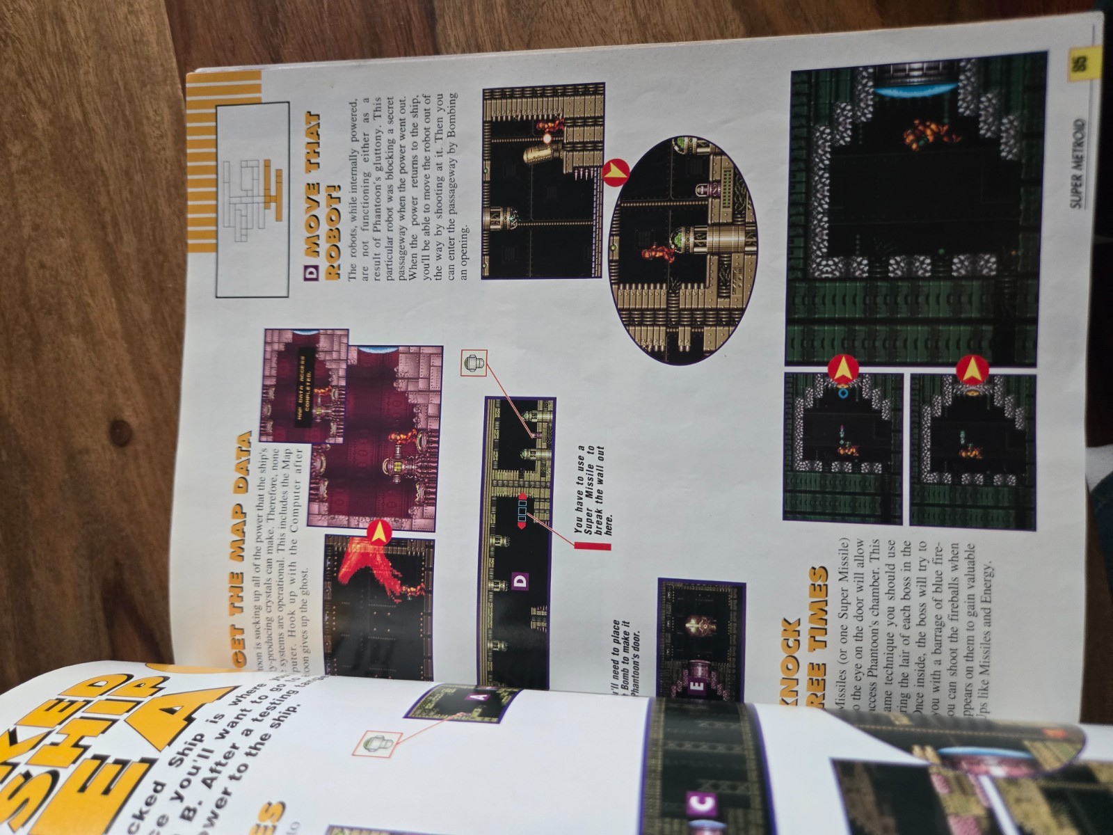 Super Metroid Nintendo Player’s Guide w/ Fold Out Map, Cover Damage :(