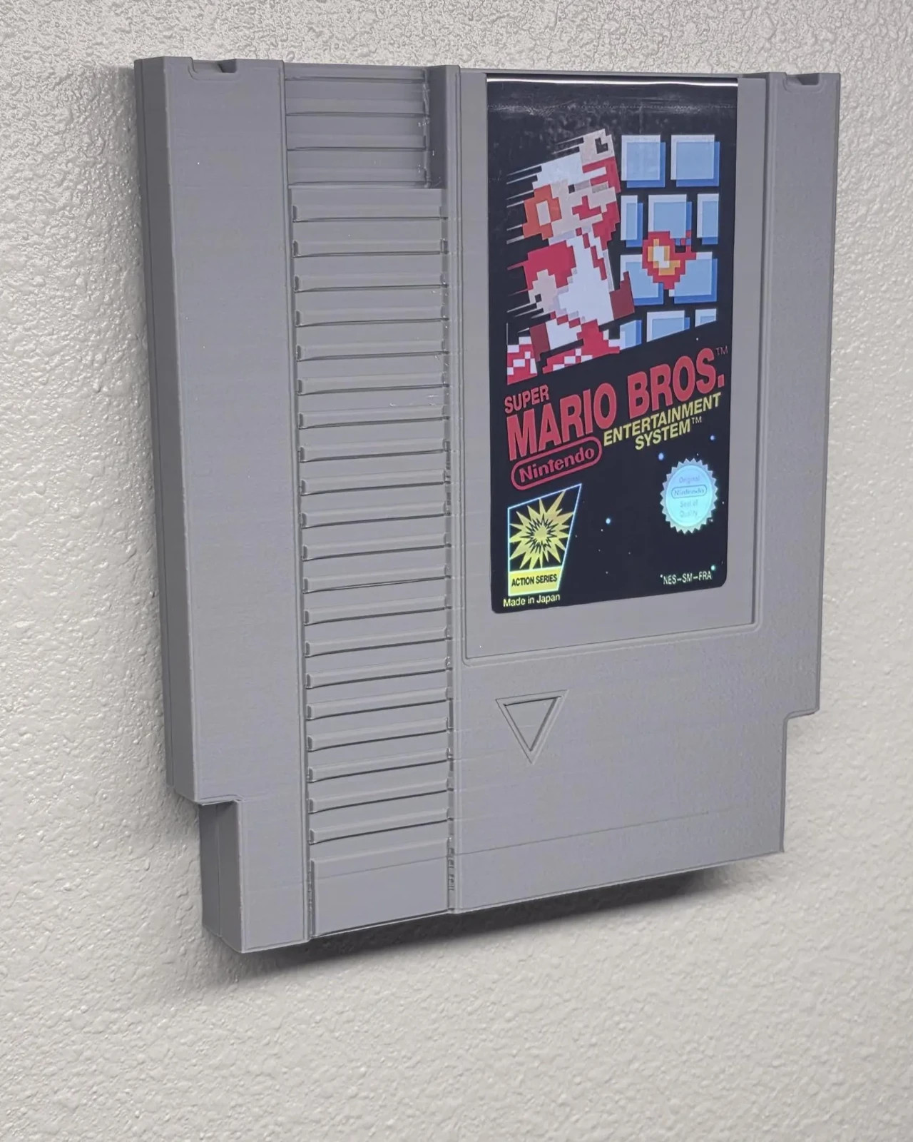 Retro NES Cartridge Wall Art – 8×8 Inch Nintendo Mario Bros. Inspired Game Decor