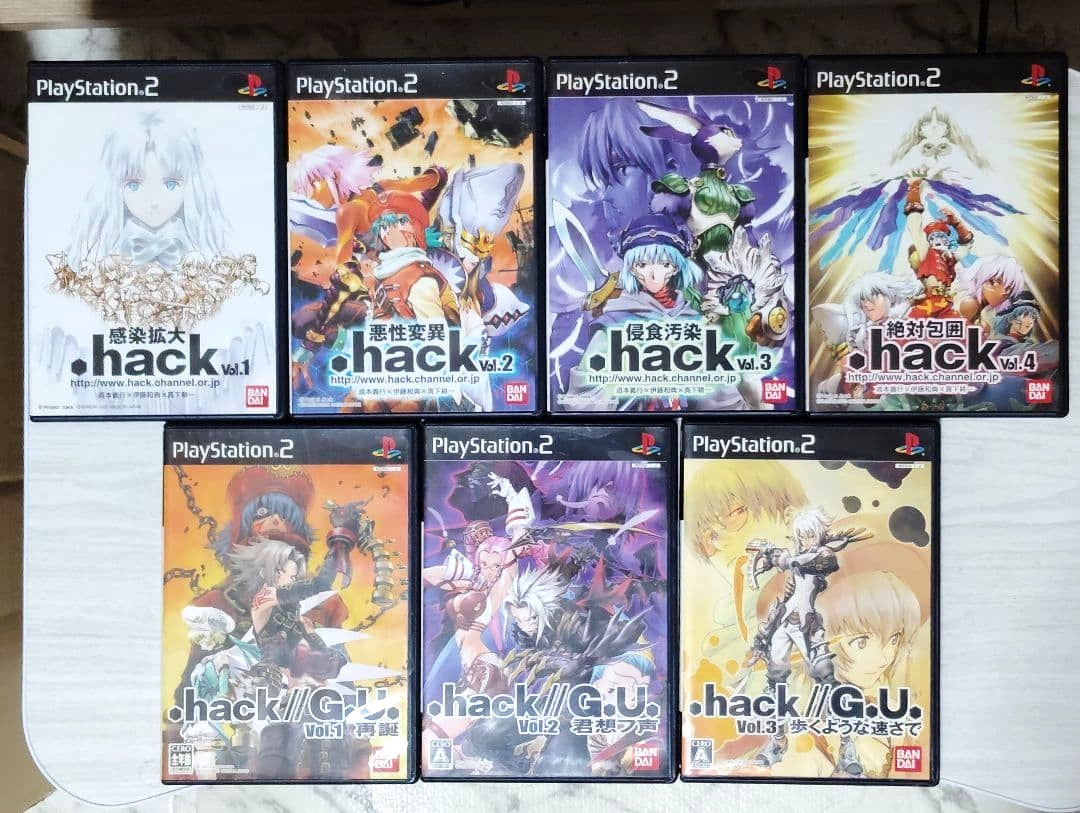 PS2 .hack 1 2 3 4 .hack G.U. 1 2 3 game set Playstation 2 Japan