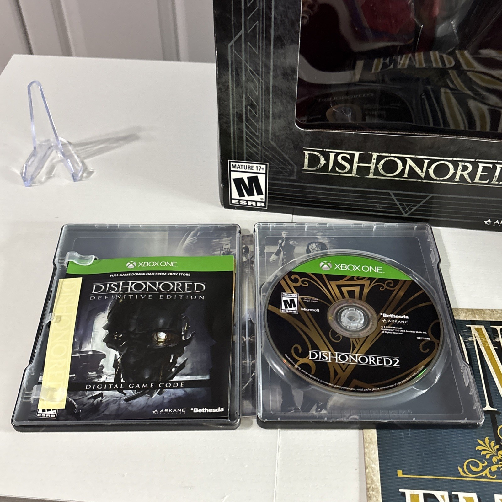 Dishonored 2 Collector’s Edition Xbox One w Steelbook, Mask & Ring Box COMPLETE