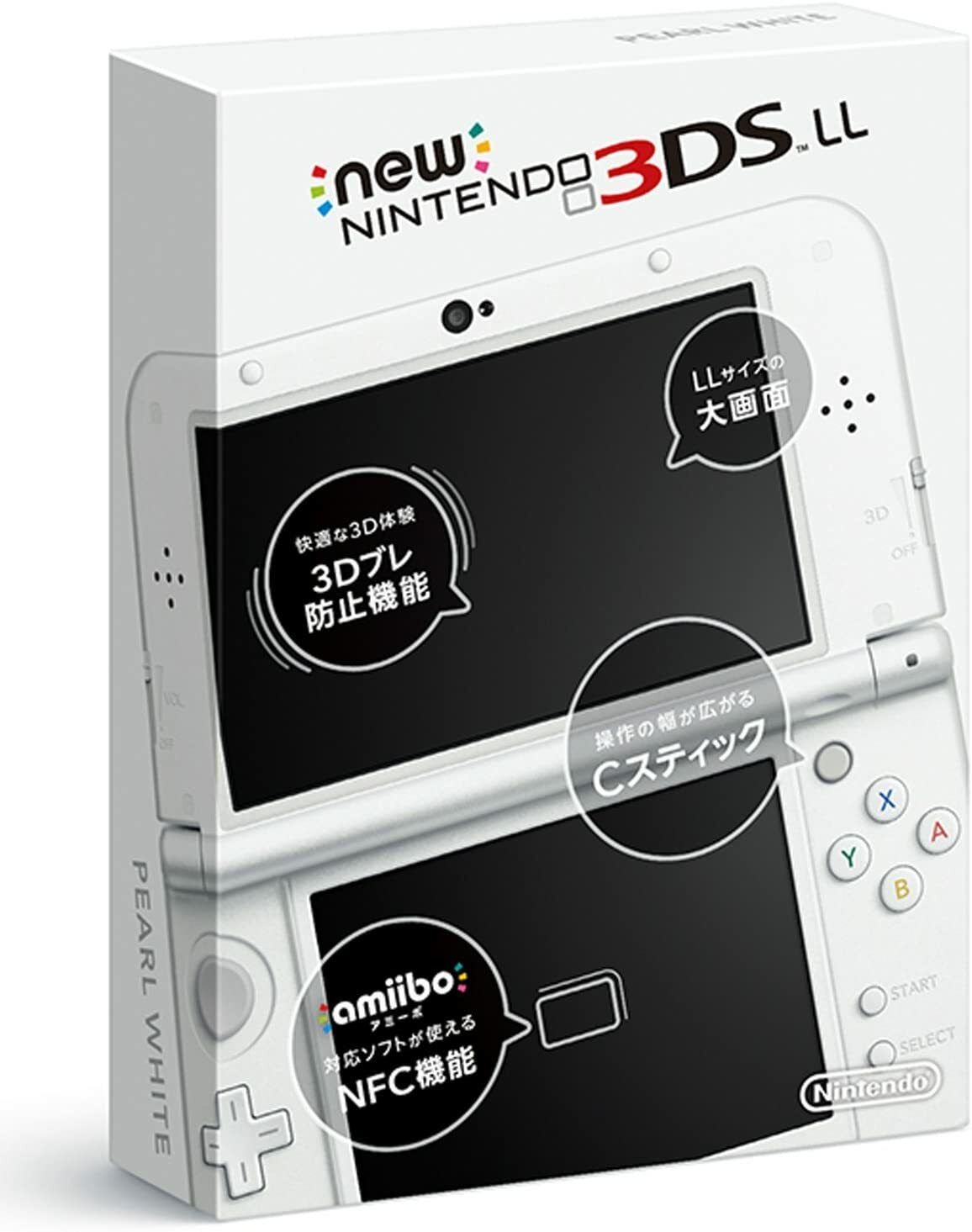 USED Japanese New Nintendo 3DS XL LL PEARL WHITE with all items RED-001