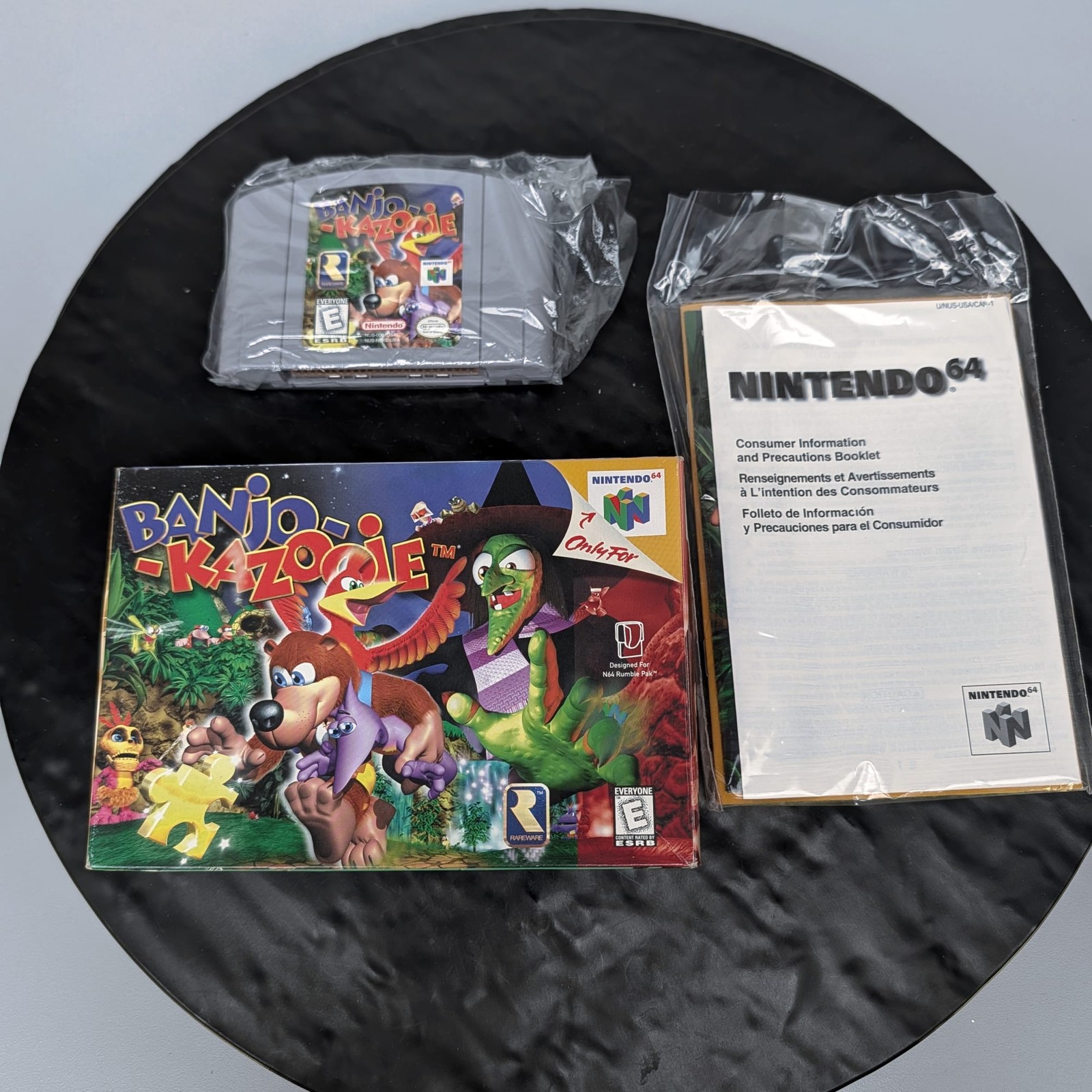 Banjo-Kazooie Nintendo 64 N64 CIB Box+Manual+Cart Authentic Tested Game ð®