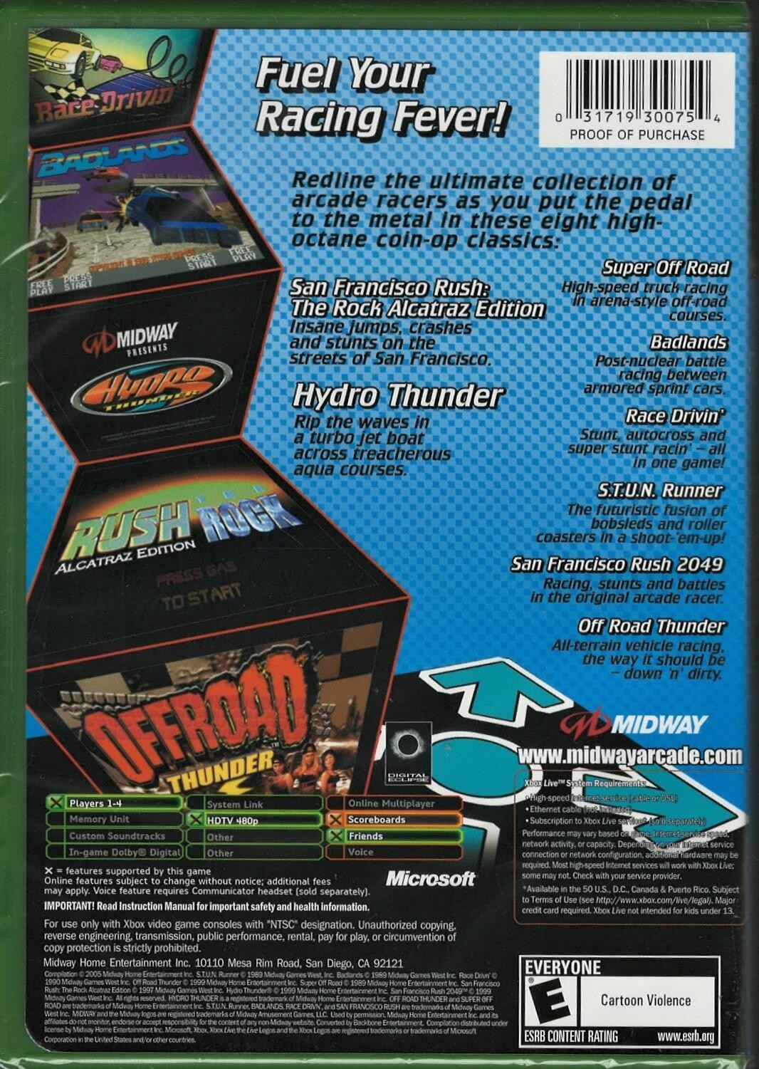 Midway Arcade Treasures 3 Xbox (Brand New Factory Sealed US Version) Xbox