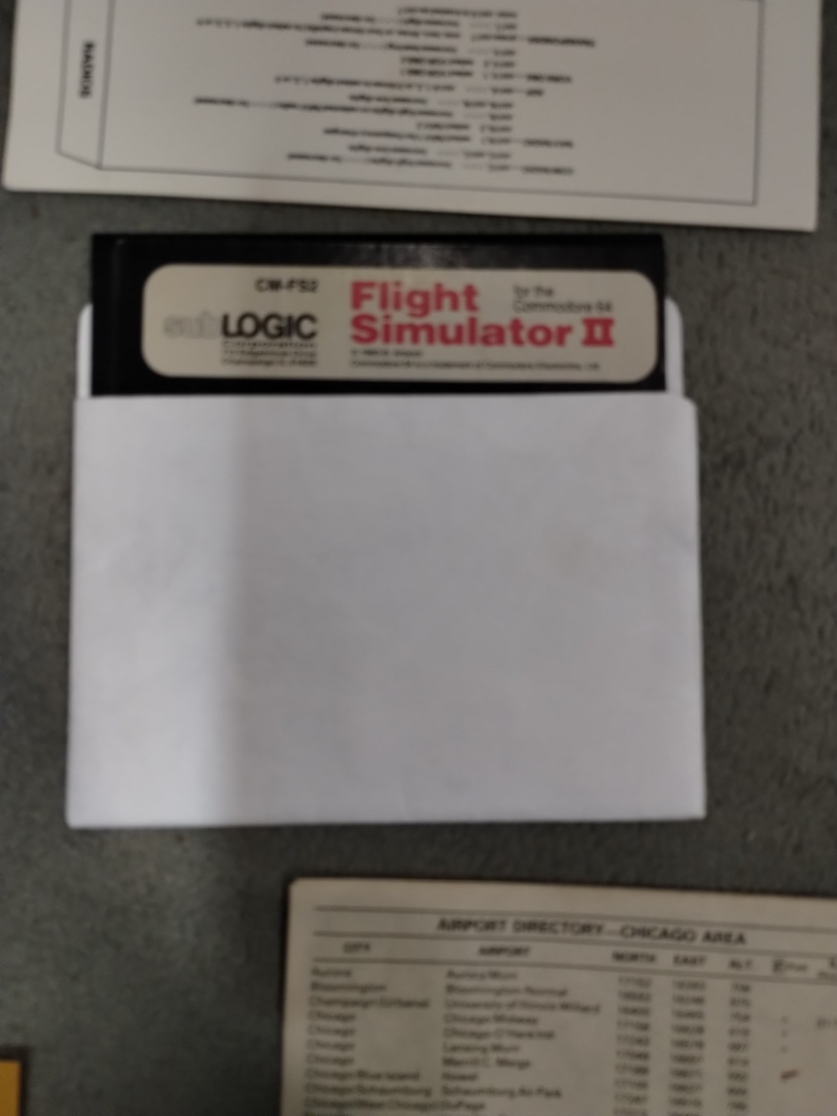✈️ CIB! Flight Simulator II Commodore 64 subLOGIC Tested Working – C64