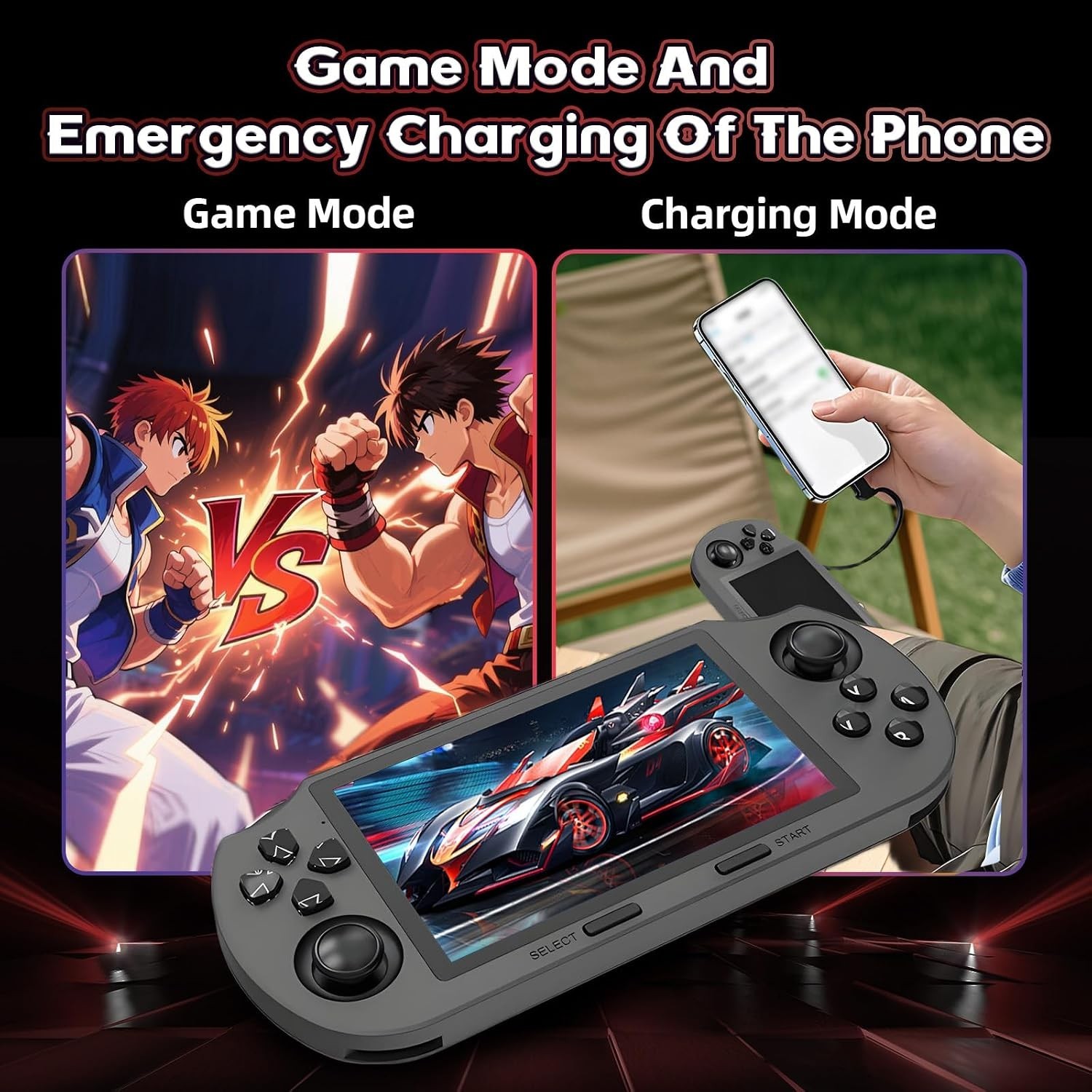 SF3000 Retro Handheld Game Console,20000+ Games,Retro Gaming Console,E-Book/Musi