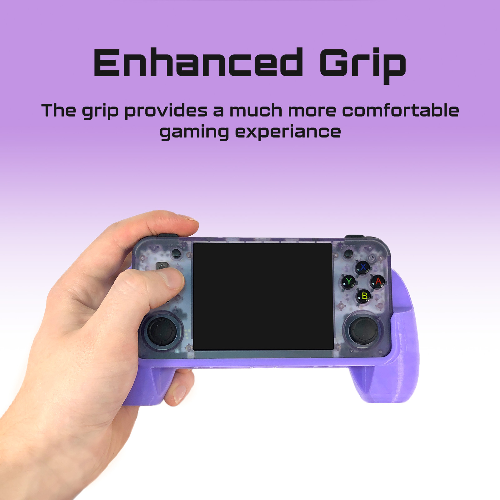 Anbernic RG35XX H Comfort Grip Case 2-in-1 Screen Protector – 3D Printed