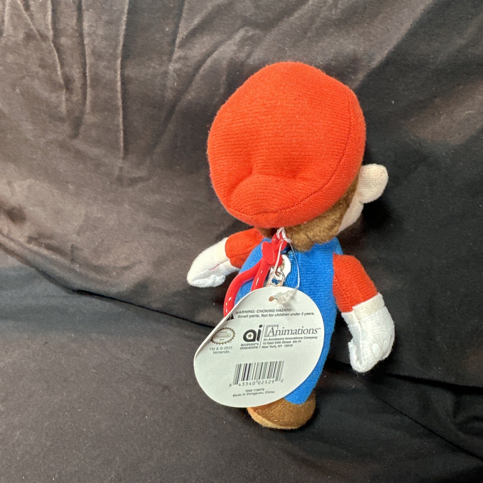 Nintendo 7” Mario Plush Backpack Clip Coin Pouch 2010 New