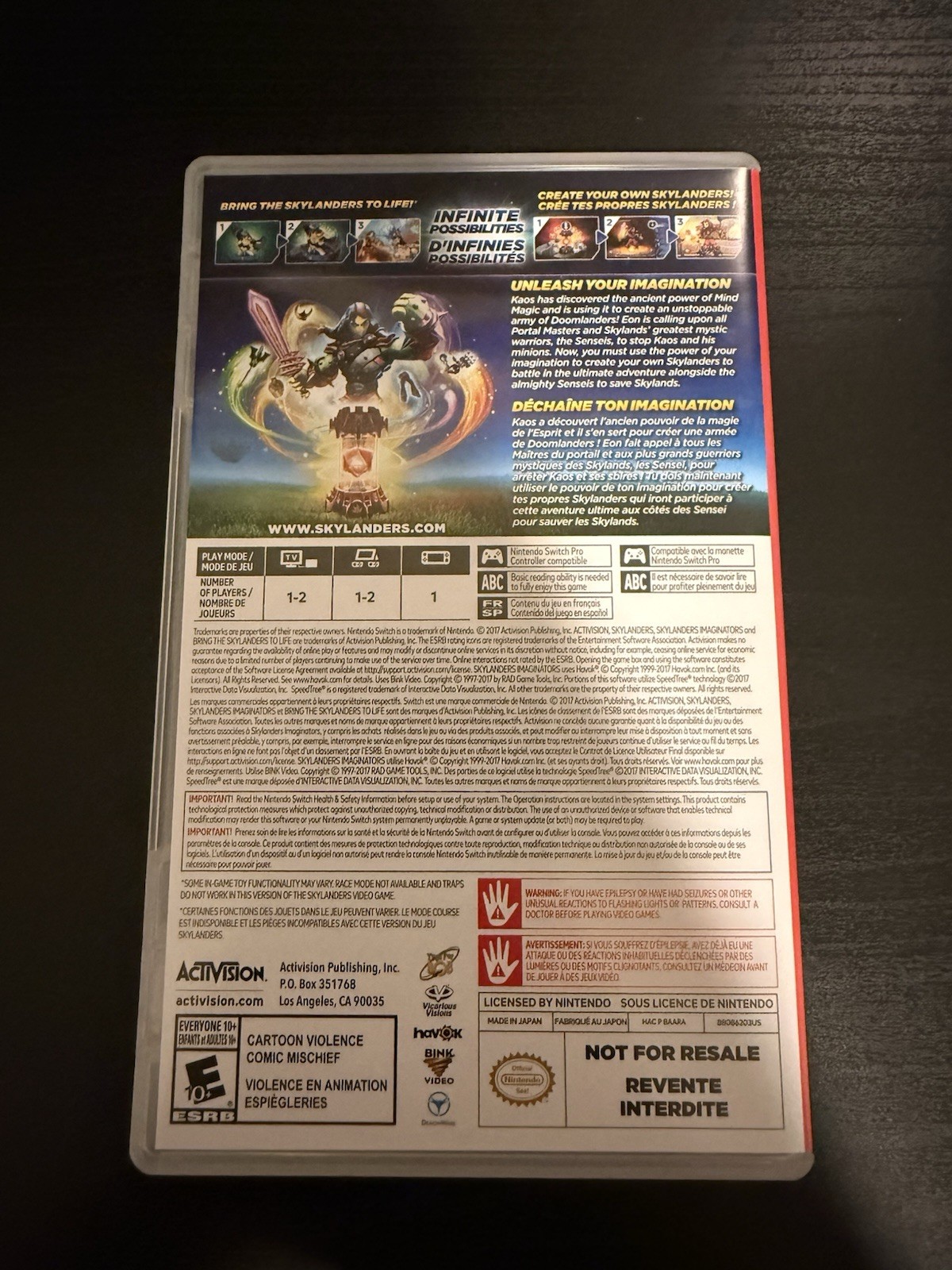Skylanders Imaginators Nintendo Switch Loose