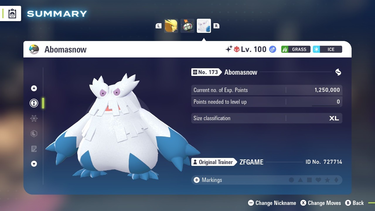 ✨6IV SHINY Abomasnow + EVS 🚀 POKEMON LEGENDS ZA✨Online delivery⚡Alpha