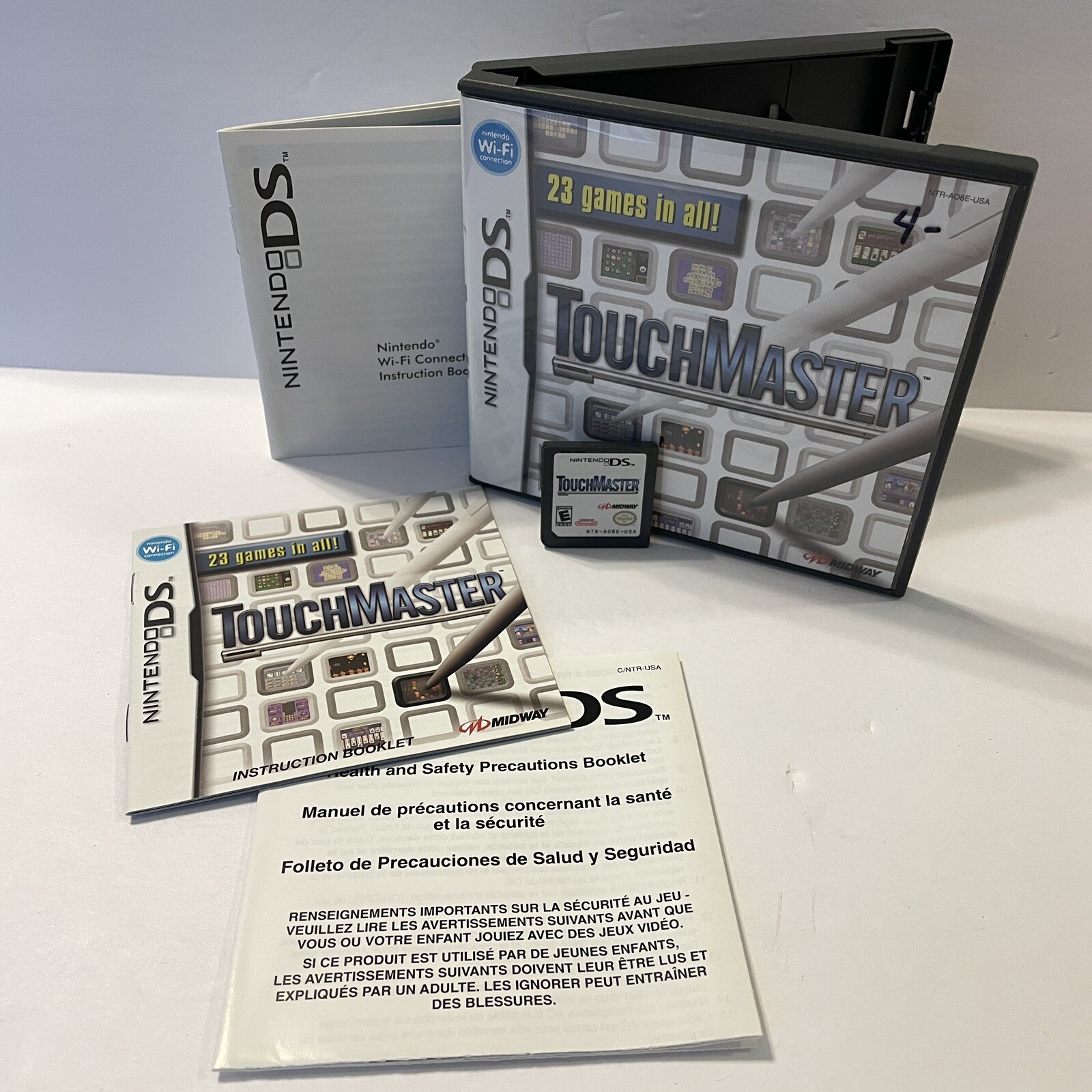 TouchMaster 23 Games (Nintendo DS, 2007) Complete W Manual CIB – Fast Free Ship