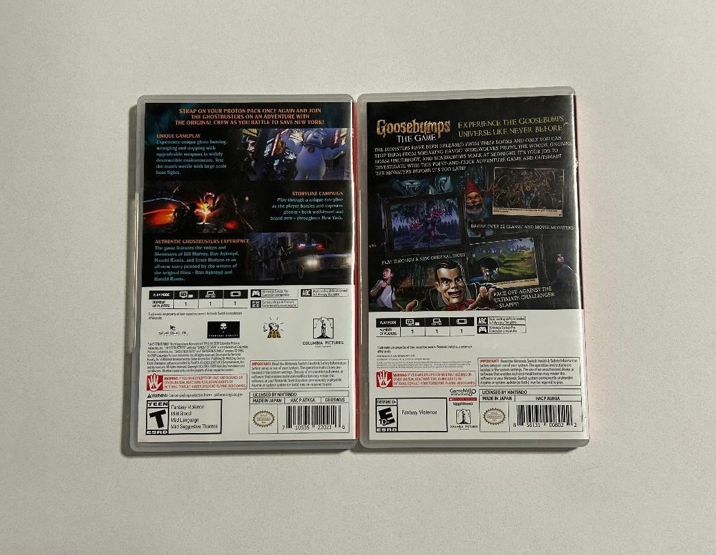 Nintendo Switch Game Lot – Ghostbusters the Video Game & Goosebumps the Game