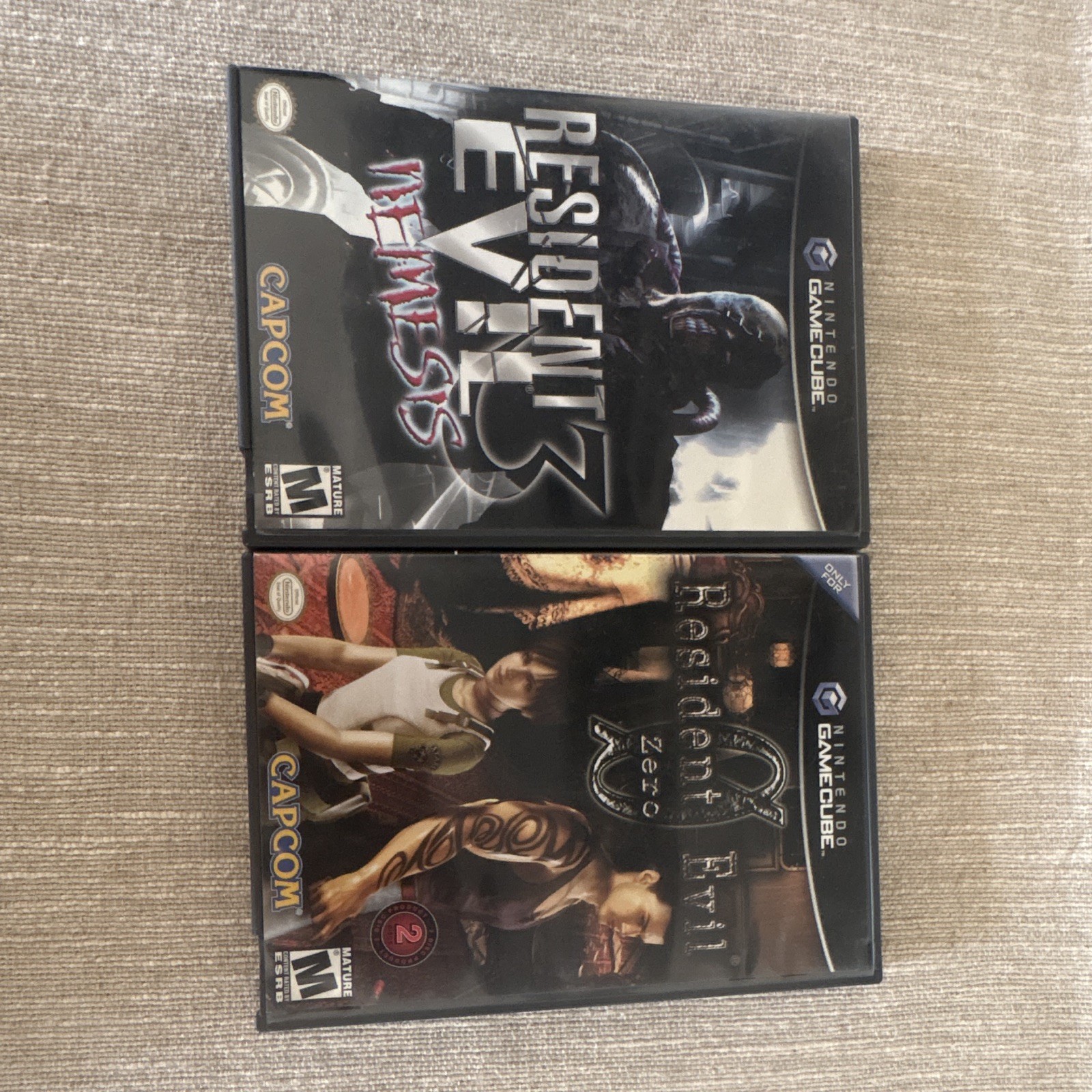Resident Evil 3 Nemesis with manual and Resident Evil 0.