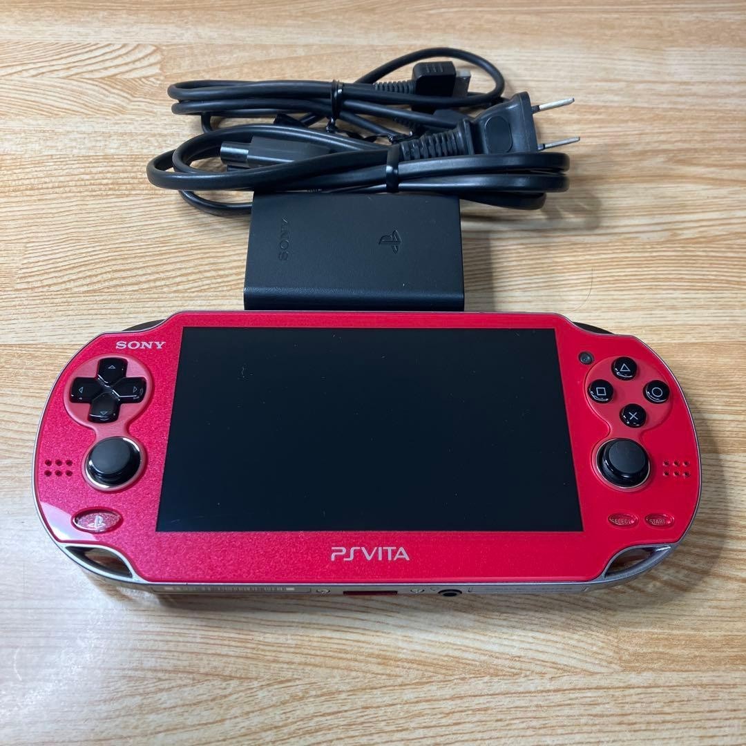 Near Mint SONY PlayStation Vita Wi-Fi Model Cosmic Red Limited Edition PCH-1000