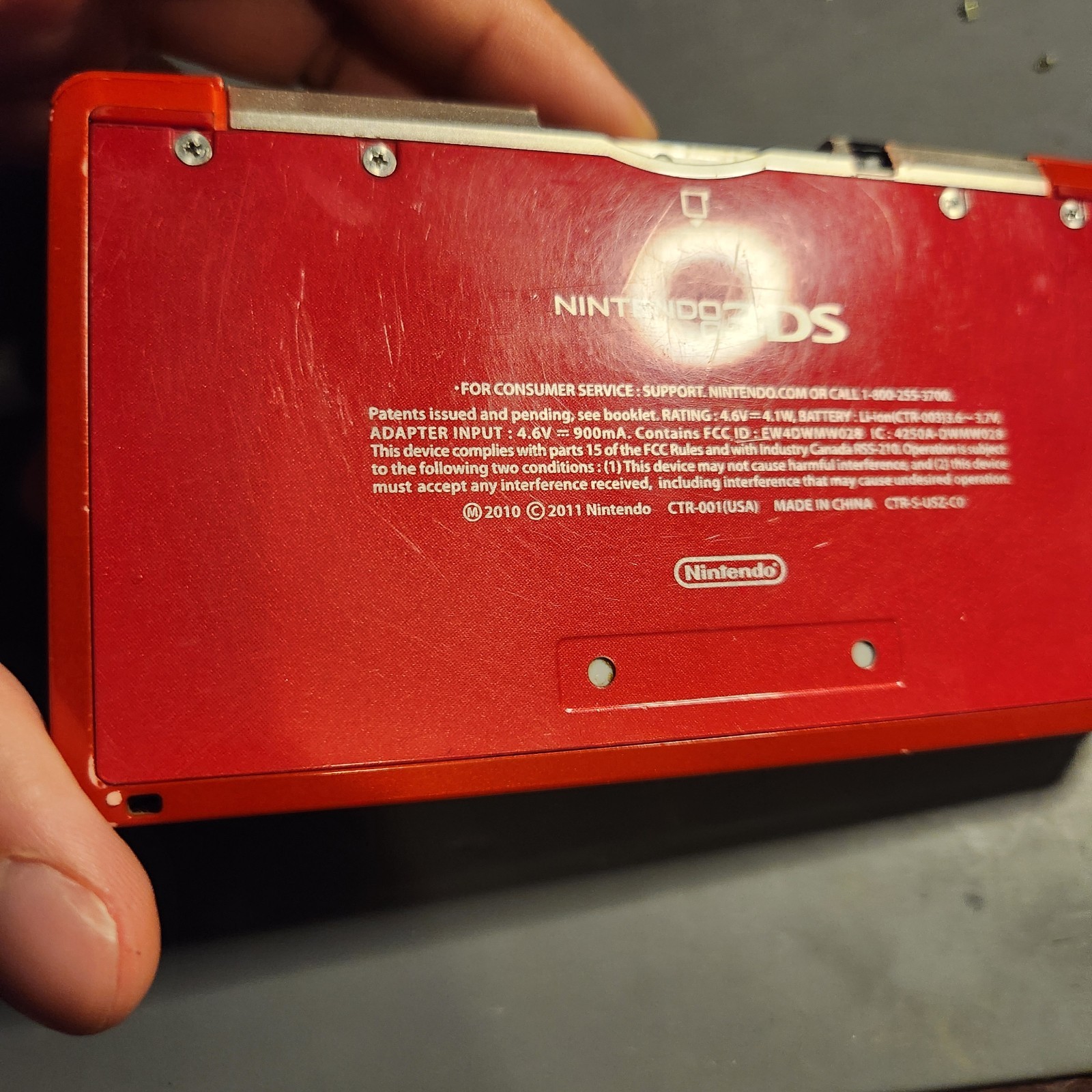 Nintendo 3DS Handheld Game Console Flame Red