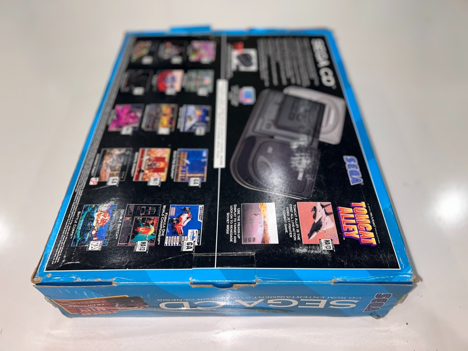 Sega CD Action System CIB 100% Complete in Box with Tomcat Alley Excellent #1