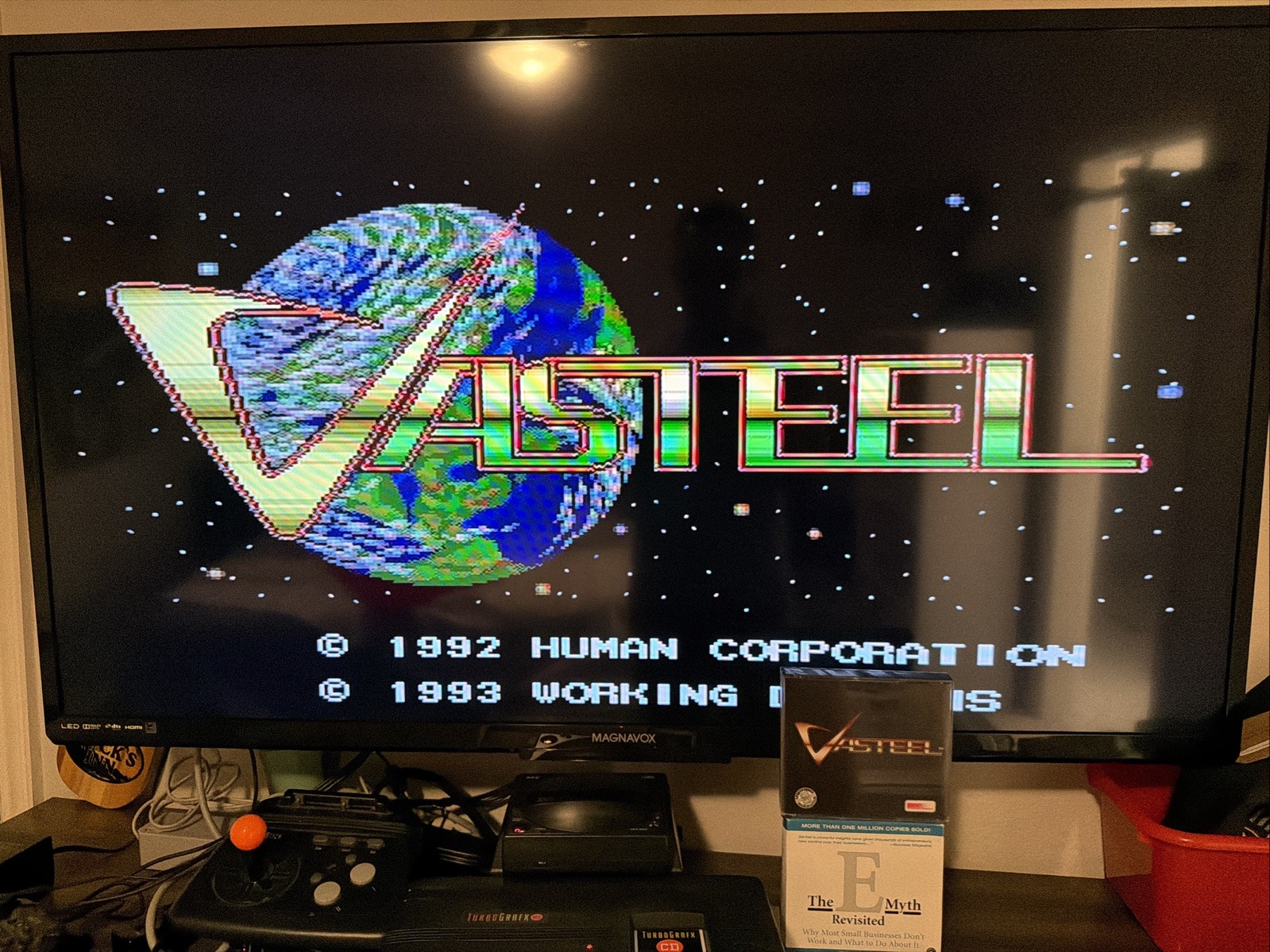 Vasteel TurboGrafx-16 CD PC Engine Tested Complete CIB W/ Map Poster MINT Disc