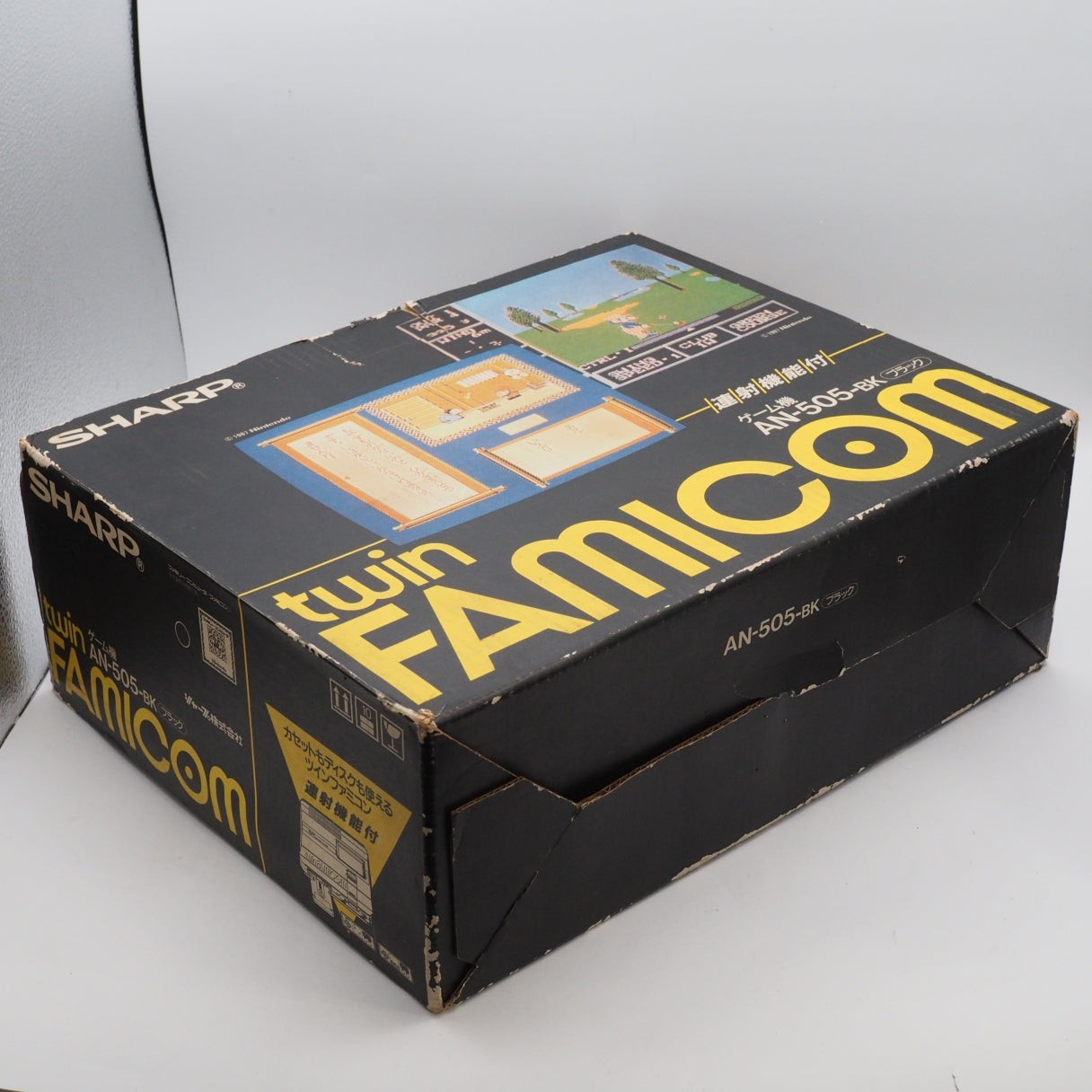 Sharp Twin Famicom AN-505-BK Boxed New Rubber Belt replaced Tested Working
