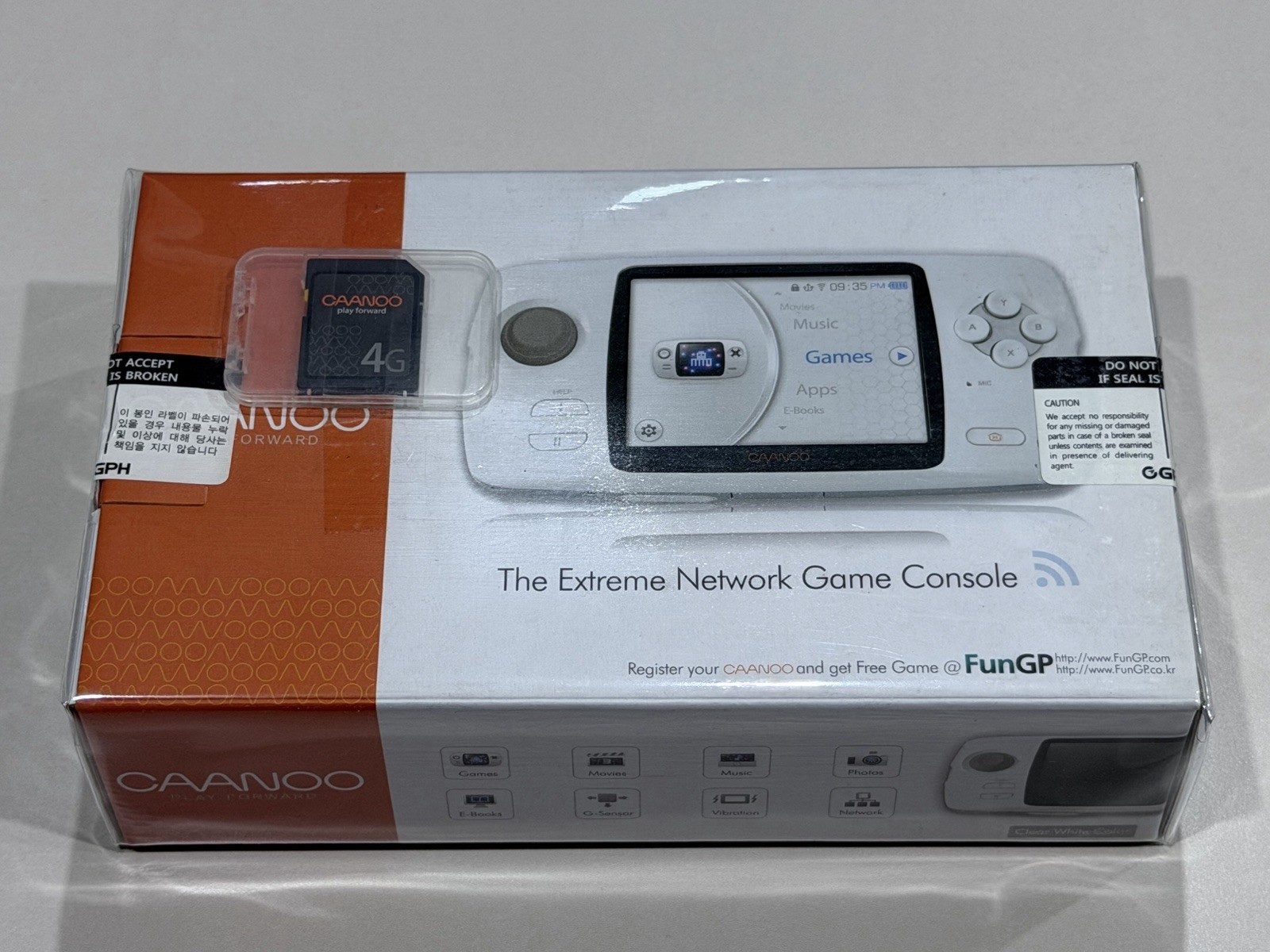 ULTRA RARE SEALED GPH CAANOO Korean Made Korea Handheld Portable Console NEW