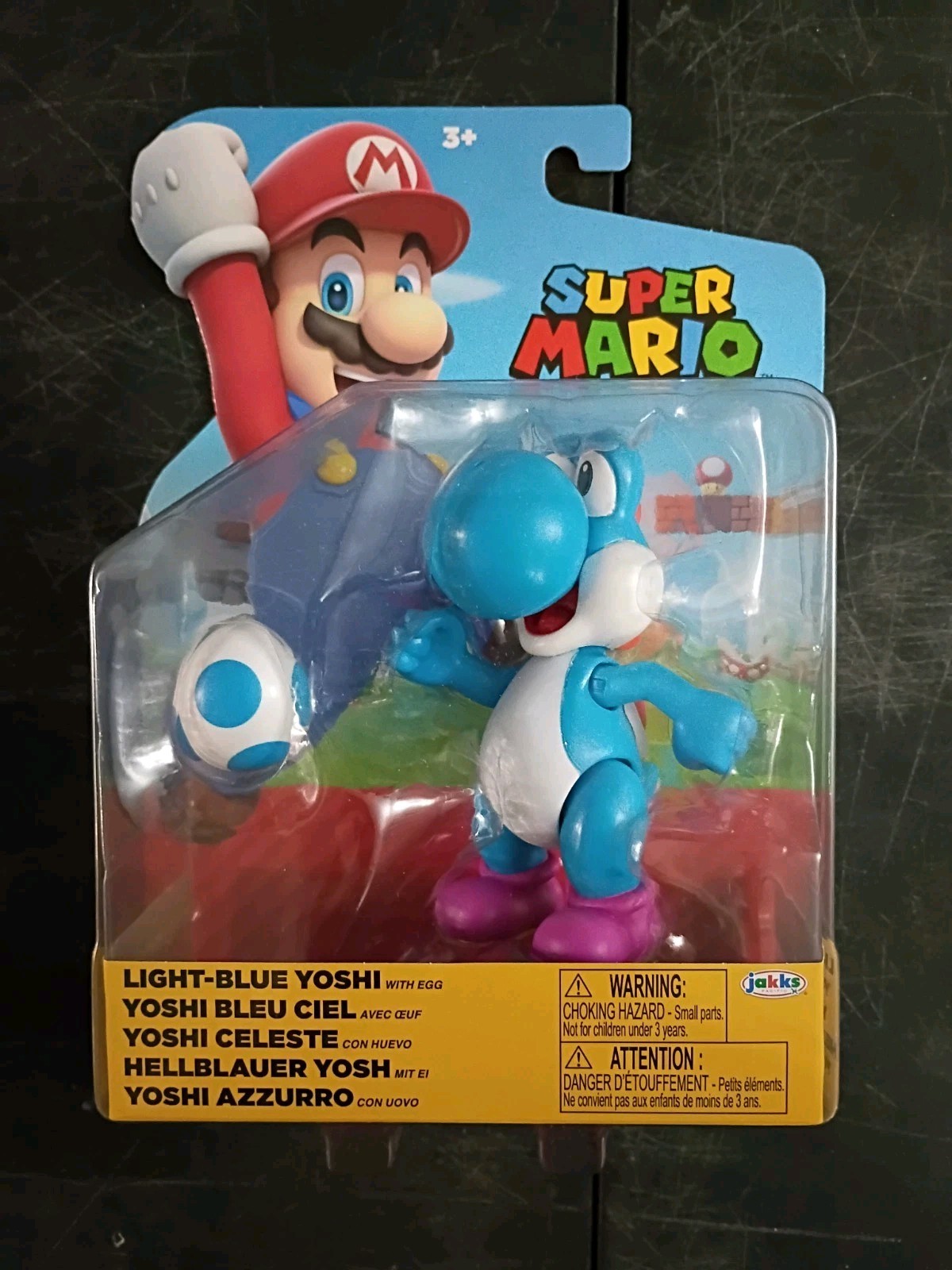 4-PK SUPER MARIO 4″ Nintendo Lot Red Green Shy Guy Piranha Plant Blue Yoshi
