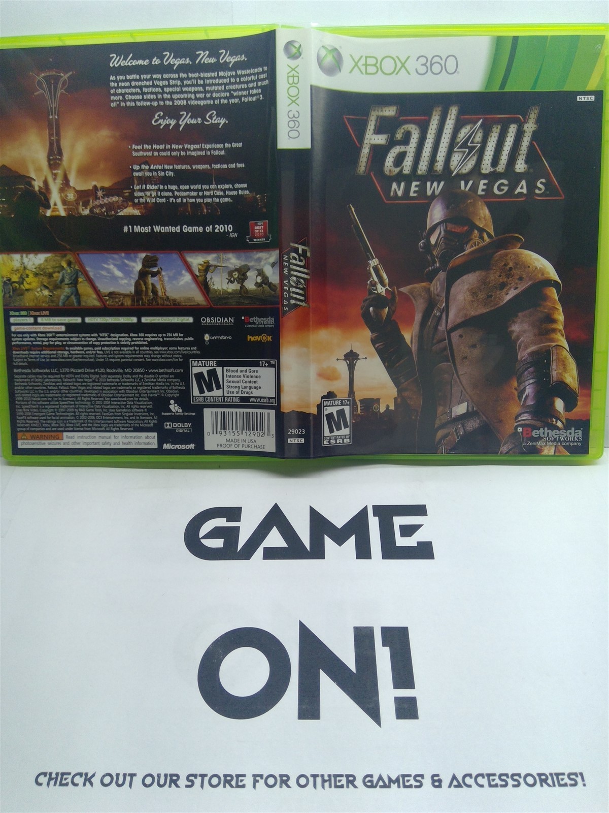 Fallout: New Vegas (Xbox 360, 2010) Complete Tested Working – Free Ship