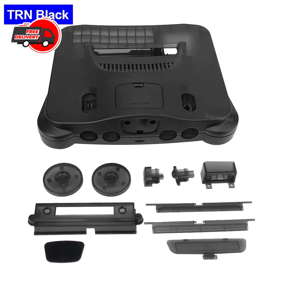 Bitfunx Replacement Shell Case for N64 Nintendo 64 Console Transparent Plastic