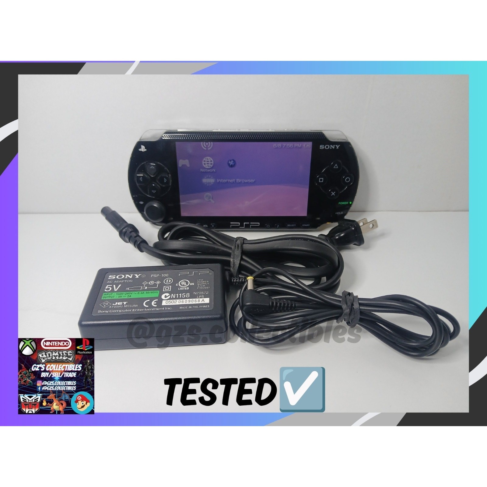 SONY PSP 1001 USA PLAYSTATION PORTABLE HANDHELD CONSOLE SYSTEM TESTED WORKING