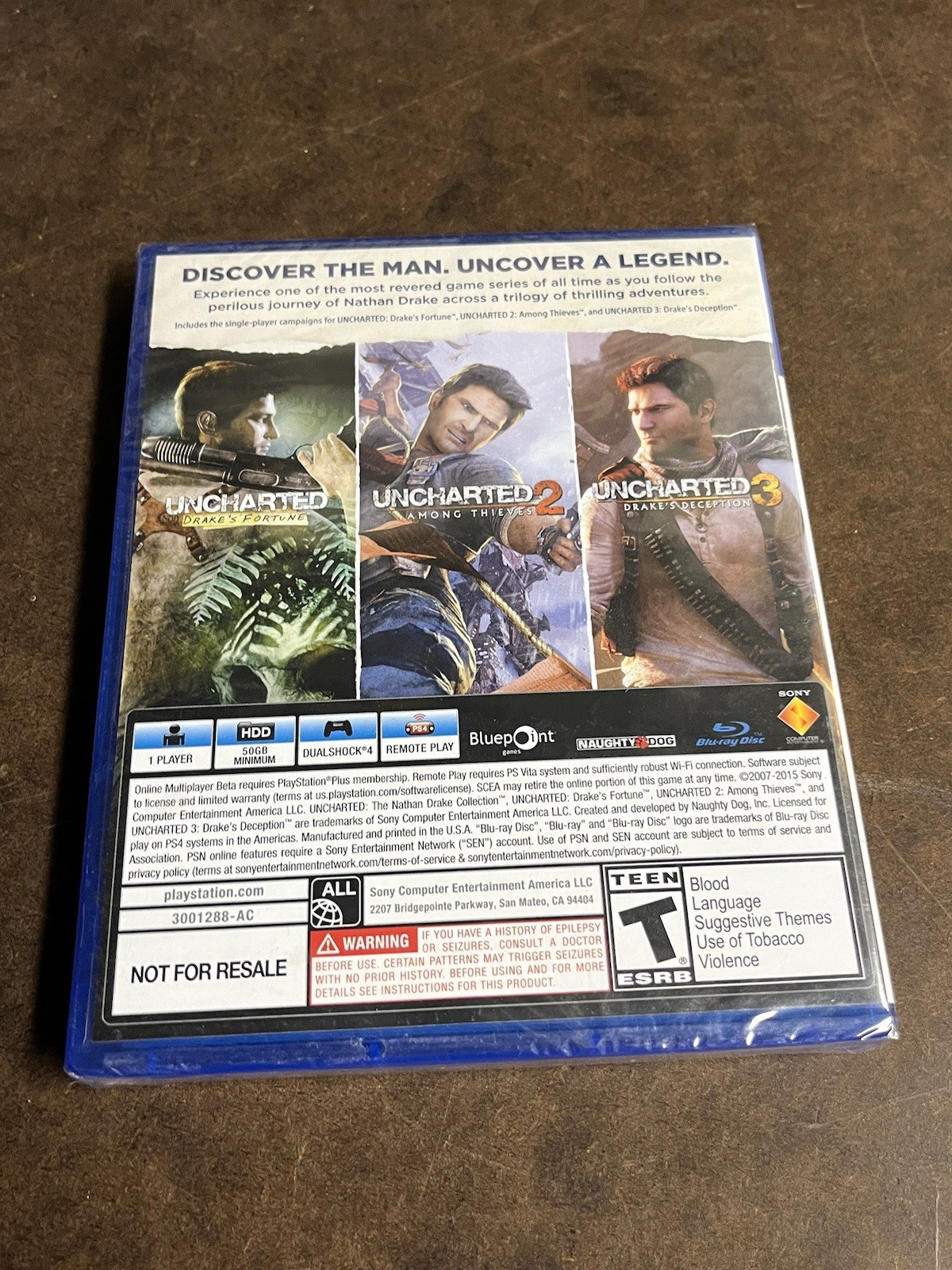 Uncharted The Nathan Drake Collection Sealed PS4 Naughty Dog Sony Paystation