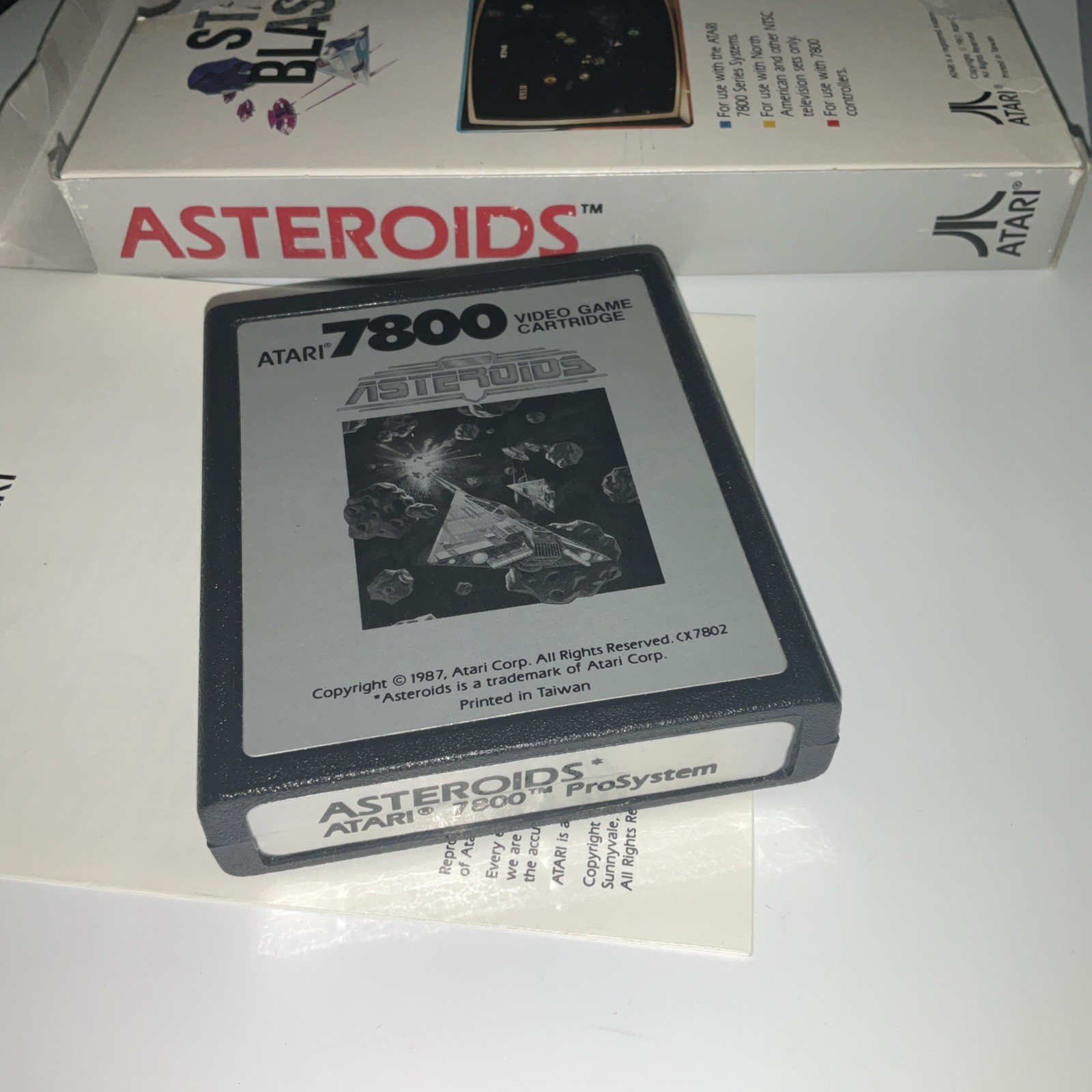 Asteroids (Atari 7800, 1986) Complete CIB Authentic