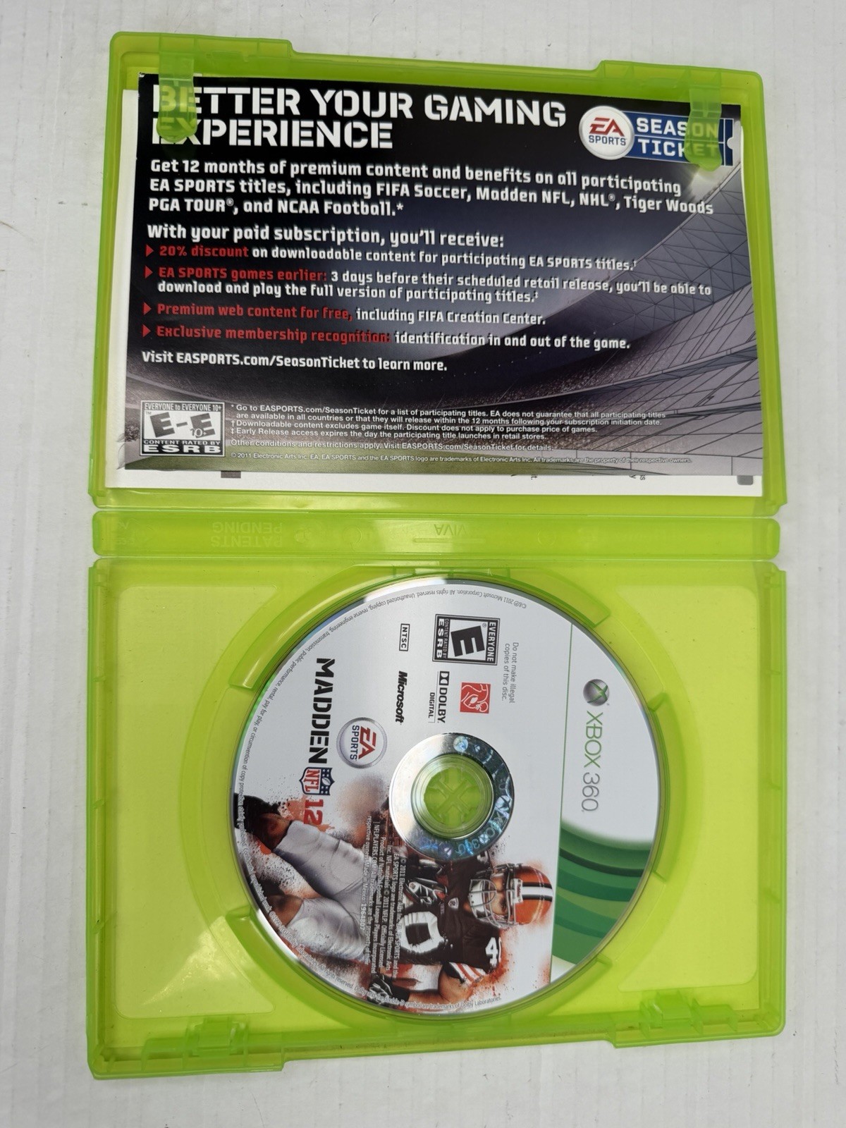 Madden NFL 12 (Microsoft Xbox 360, 2011) TESTED