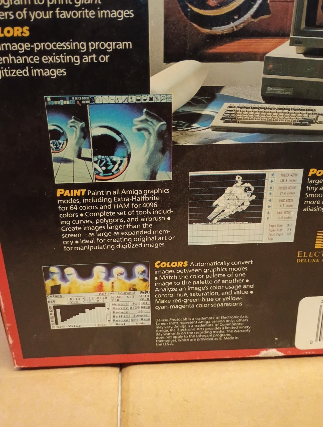 Deluxe PhotoLab Amiga 500 1000 & 2000 Art Software EA Electronic Arts