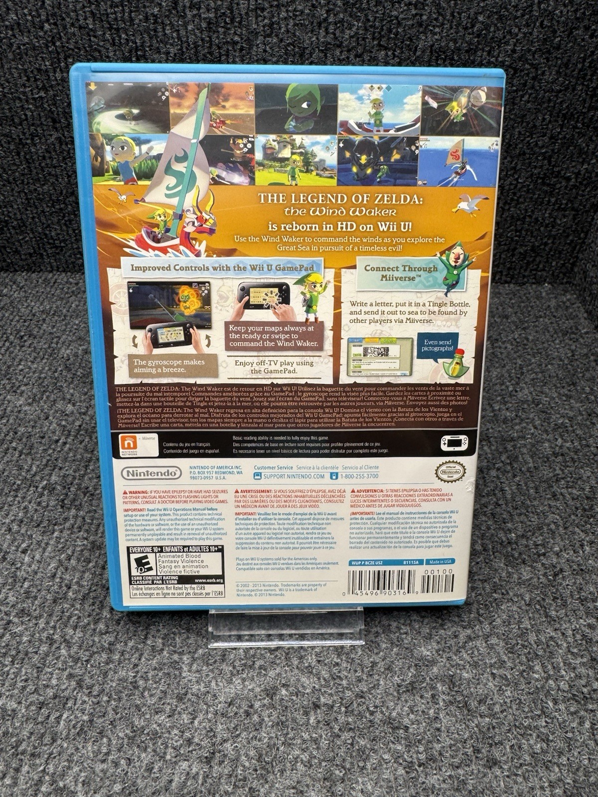 The Legend of Zelda: The Wind Waker HD (Wii U) (Gold Cover variant) TESTED