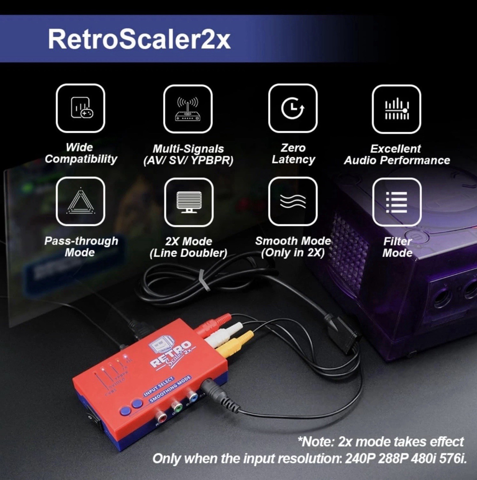RetroScaler 2x HDMI Upscaler Converter Line-Doubler Tink *US Seller*