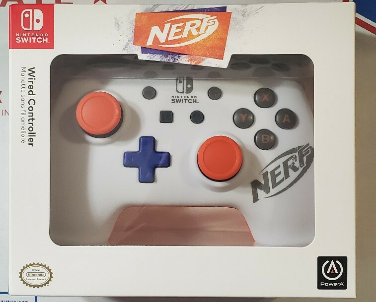 Nintendo Switch Nerf Edition Wired Controller White & Orange – Brand New