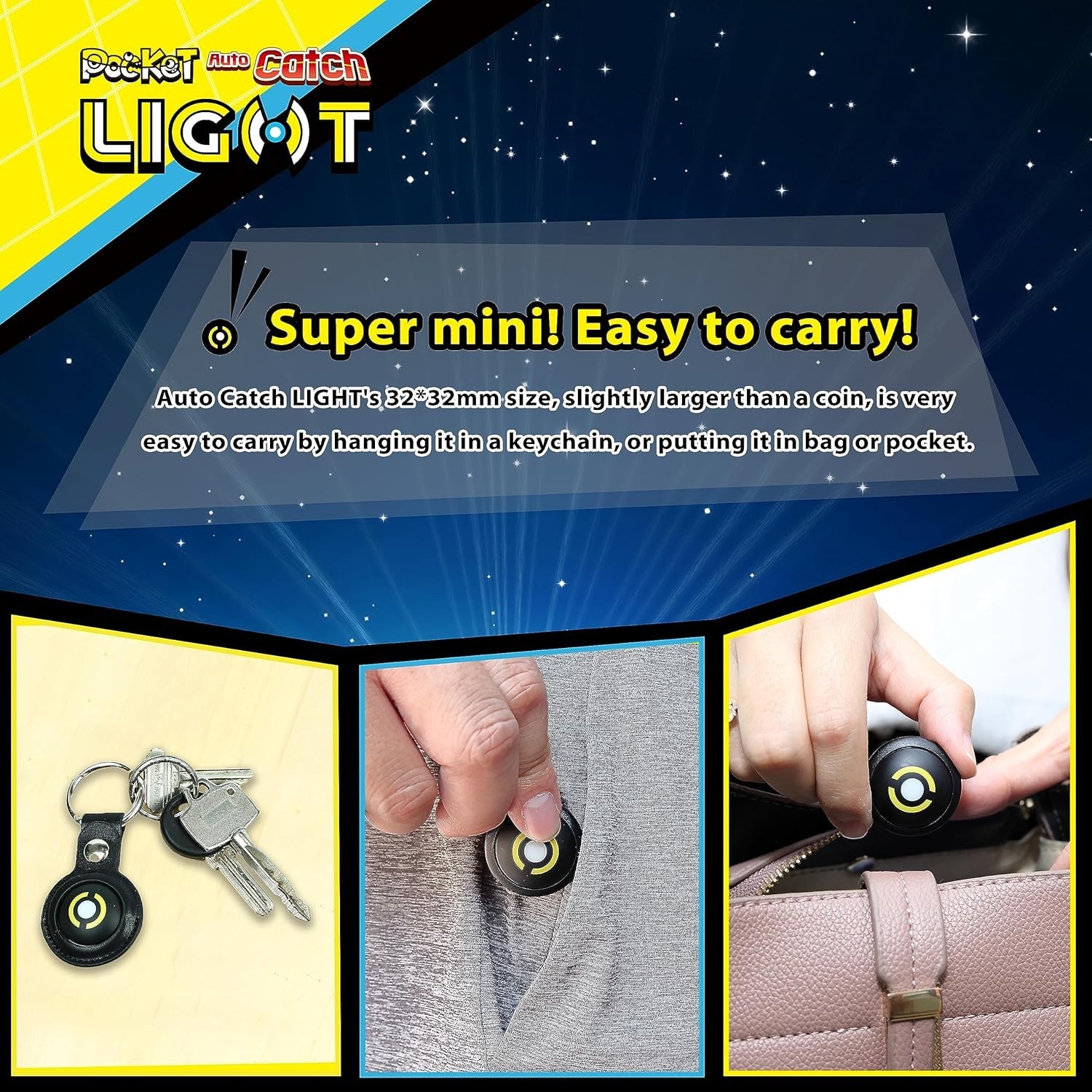 Brook Portable Auto Catch Light – Dual Accounts, Smallest Pocket Monster Pendant