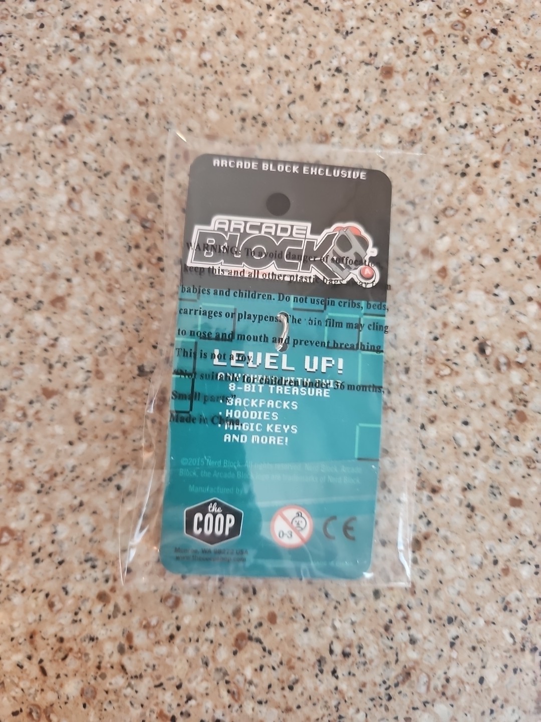 Arcade Block Exclusive 8 Bit Rubber 1″ Treasure Chest Zipper Pull Level Up