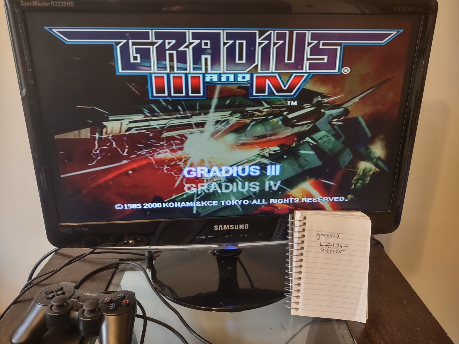 Gradius III 3 and IV 4 Ps2 Sony Playstation 2 Disc Only Tested
