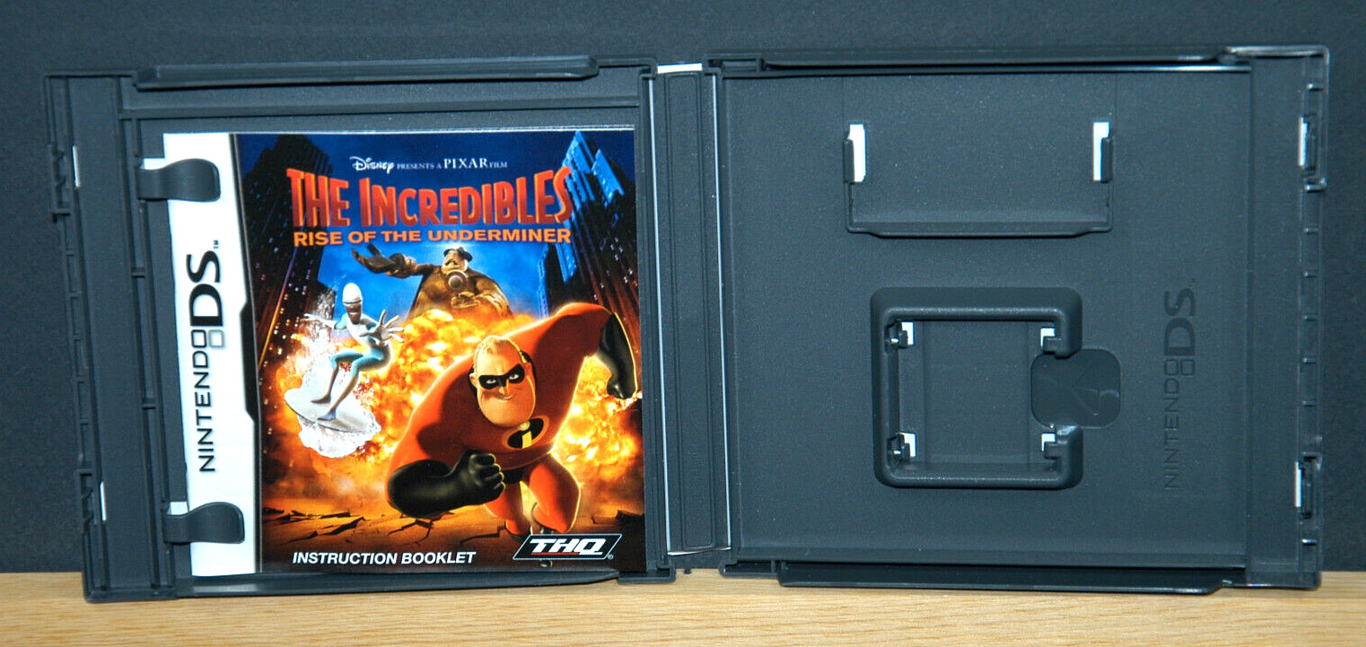 THE INCREDIBLES RISE OF THE UNDERMINER CASE & MANUAL ONLY NO GAME(Nintendo DS)