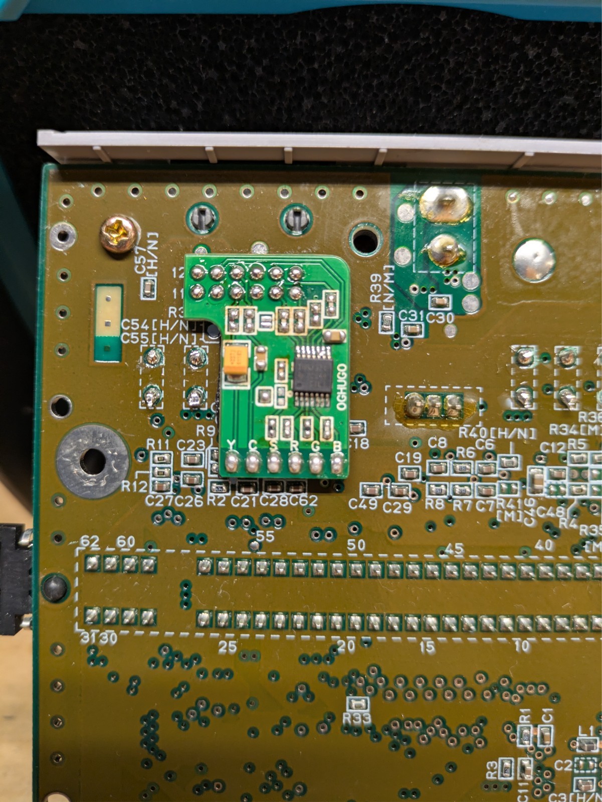 SNES JR – RGB Bypass, S-Video, New Caps, Regulator, C11 Cap, LED. Good Shape.