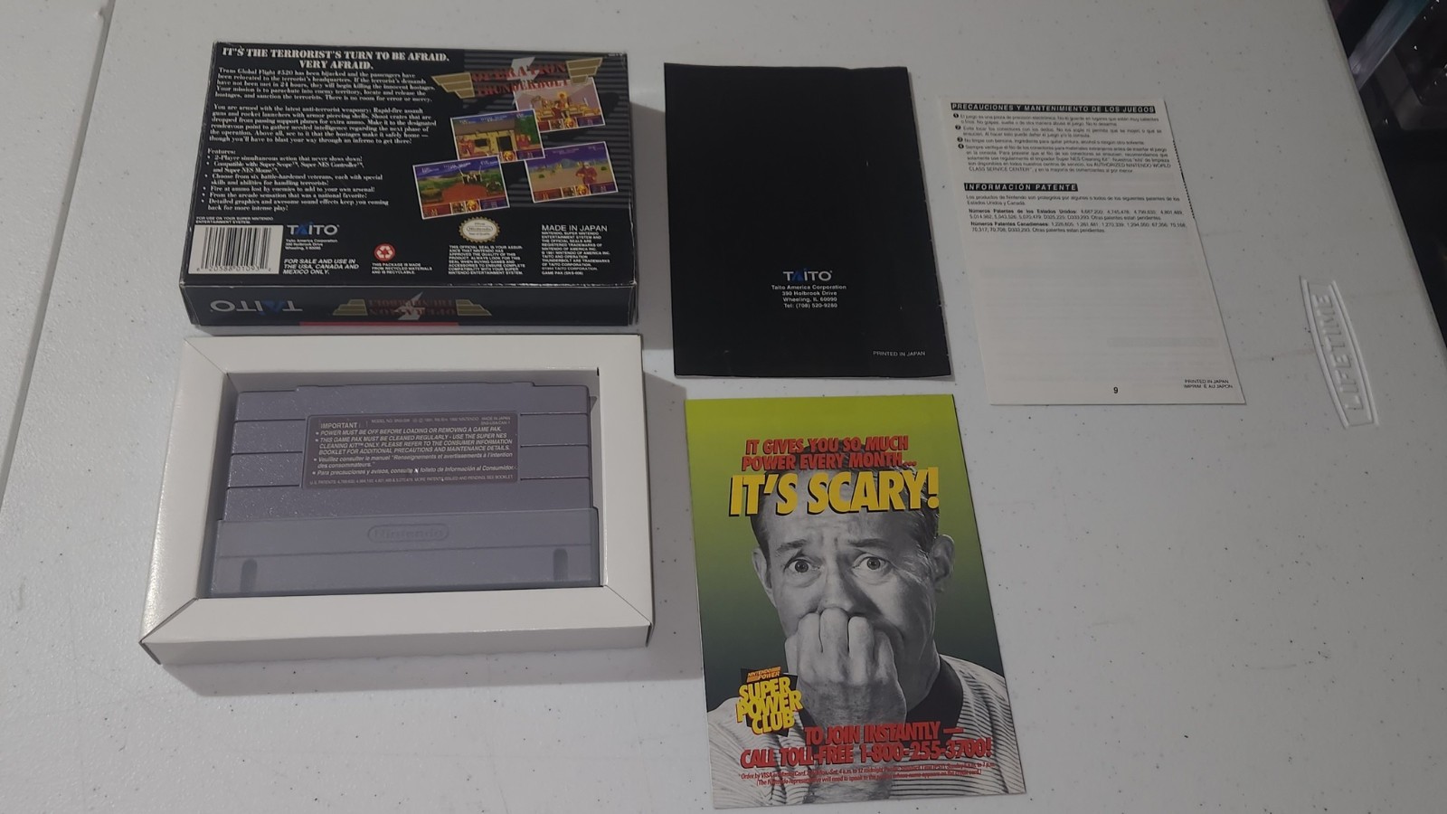 Operation Thunderbolt Super Nintendo SNES CIB
