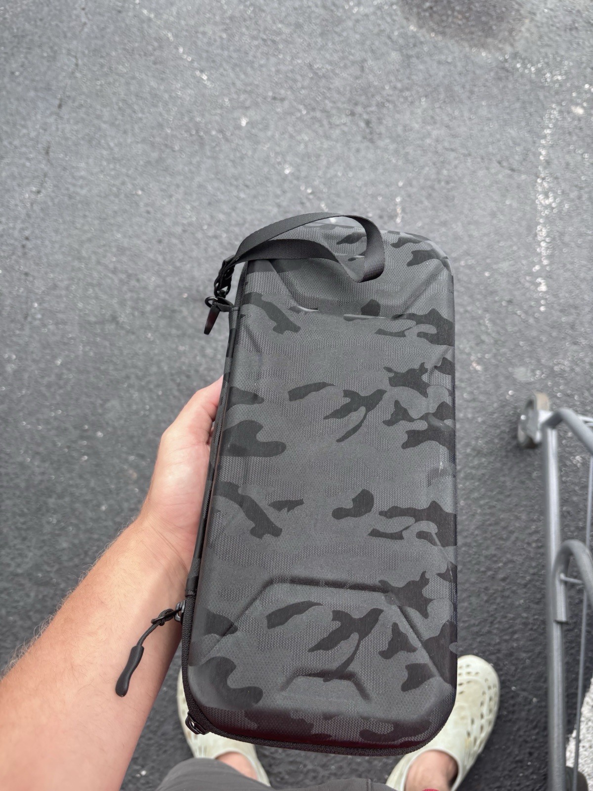 Mumba Hard Shell Carrying Case for Nintendo Switch Console, Black/Gray Camo Zip