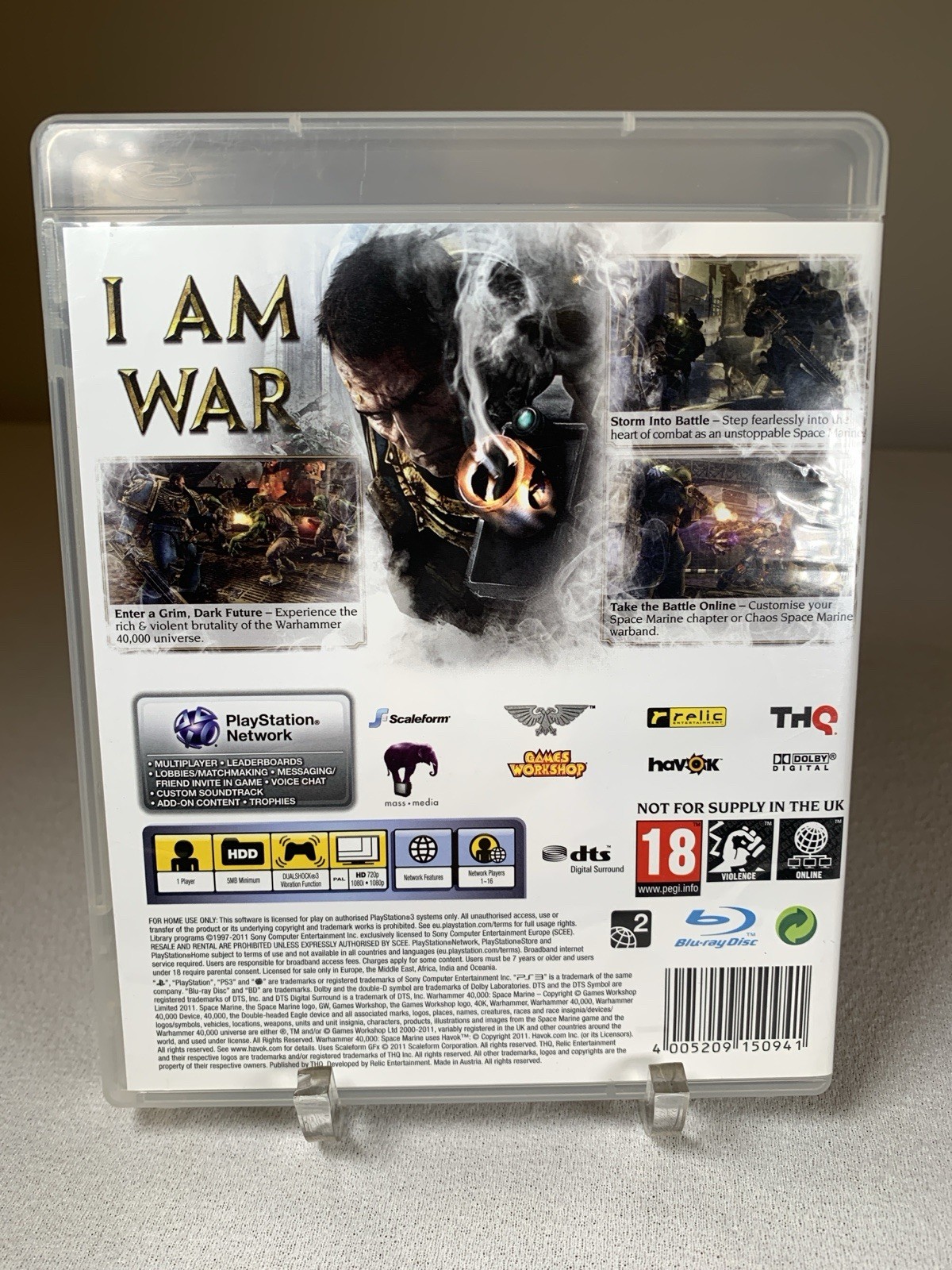 Warhammer 40000: Space Marine for PlayStation 3 PS3 CIB 100% Complete w/Manual