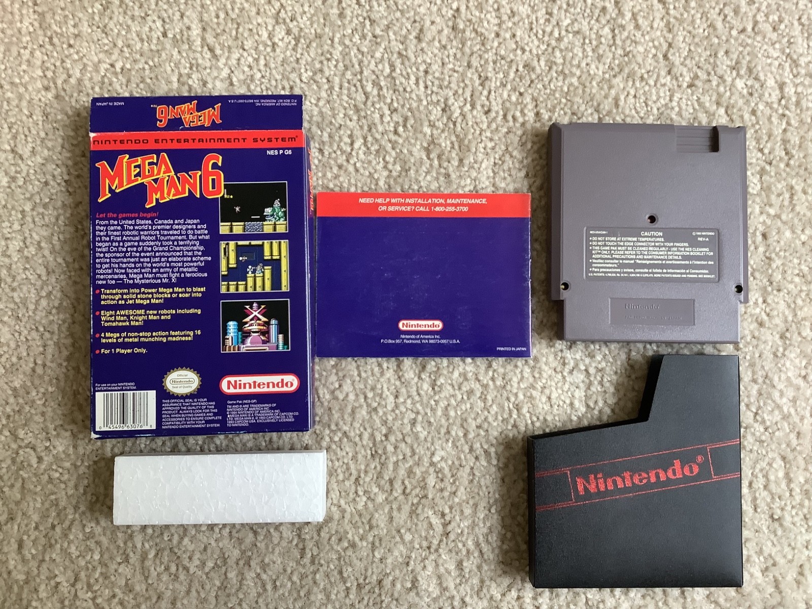Mega Man 6 ( NES Capcom 1994) CIB Very Good Working Condition